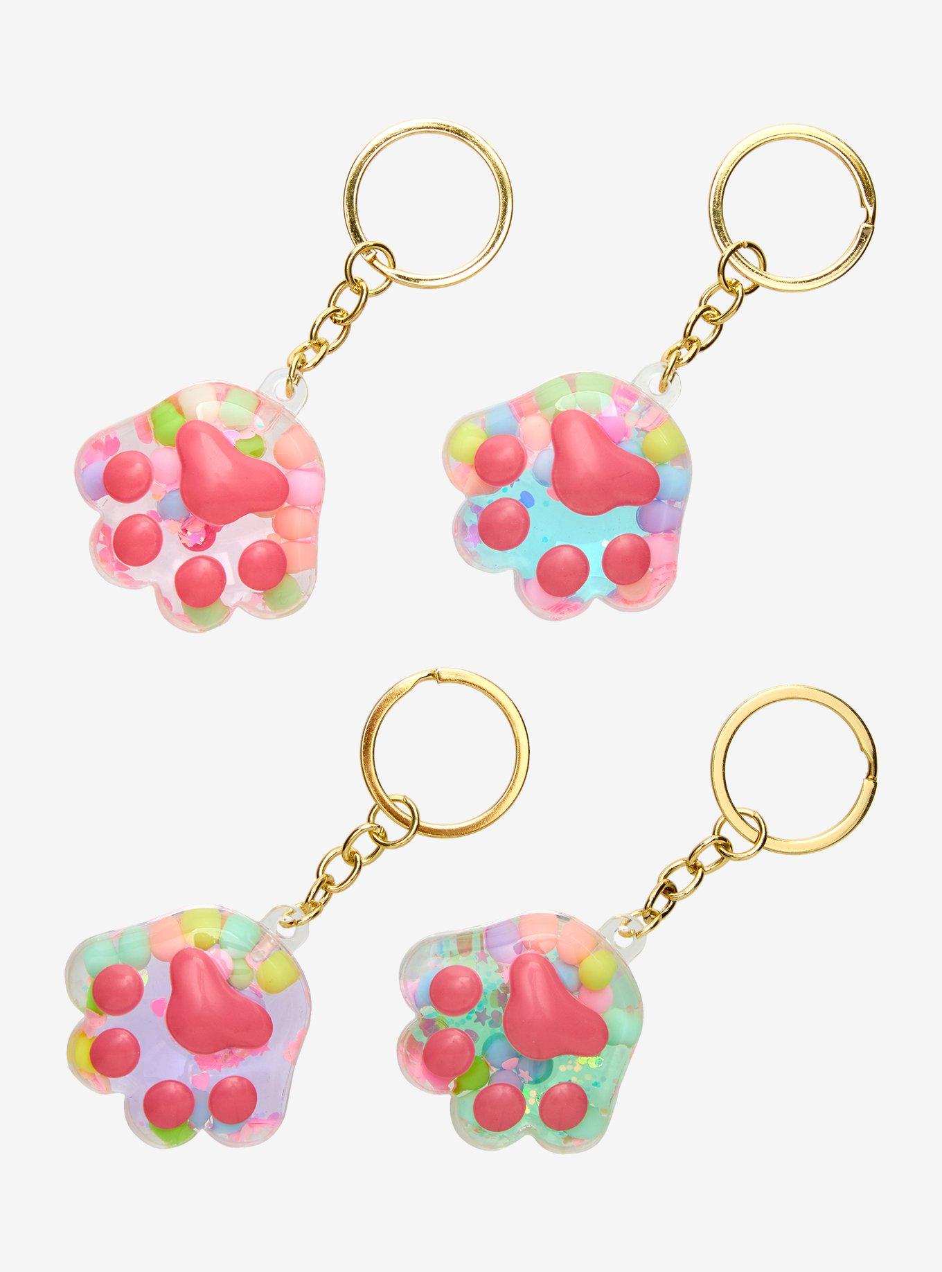 Paw Print Blind Box Liquid Filled Keychain, , hi-res