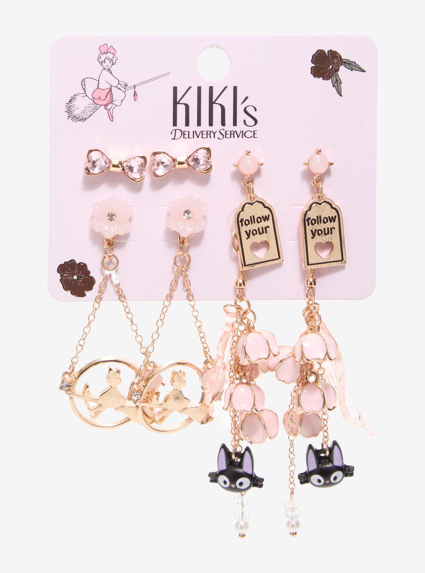 Studio Ghibli&reg; Kiki's Delivery Service Floral Icons Earring Set - BoxLunch Exclusive, , hi-res