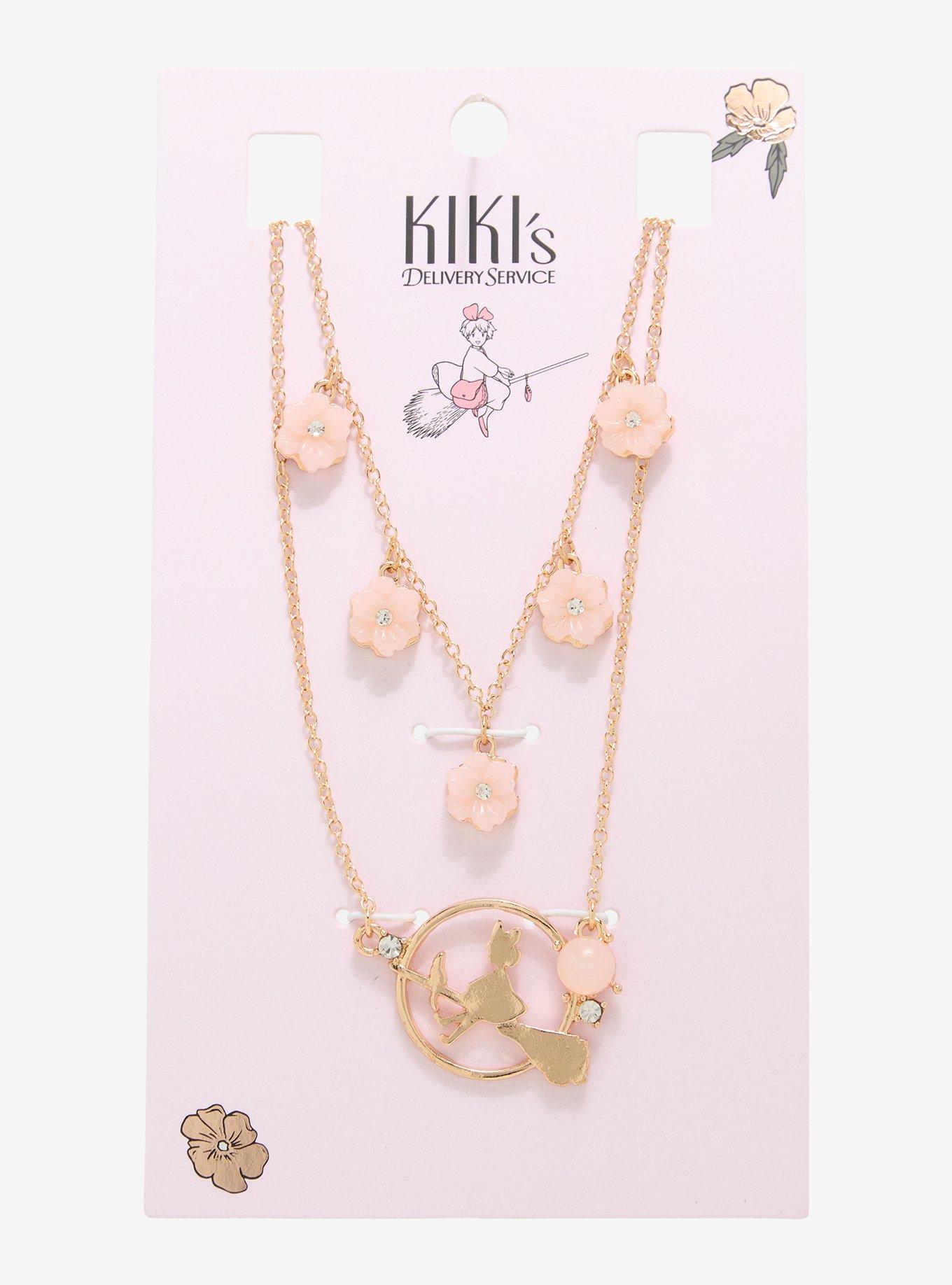 Studio Ghibli&reg; Kiki's Delivery Service Cherry Blossom Necklace Set - BoxLunch Exclusive, , hi-res