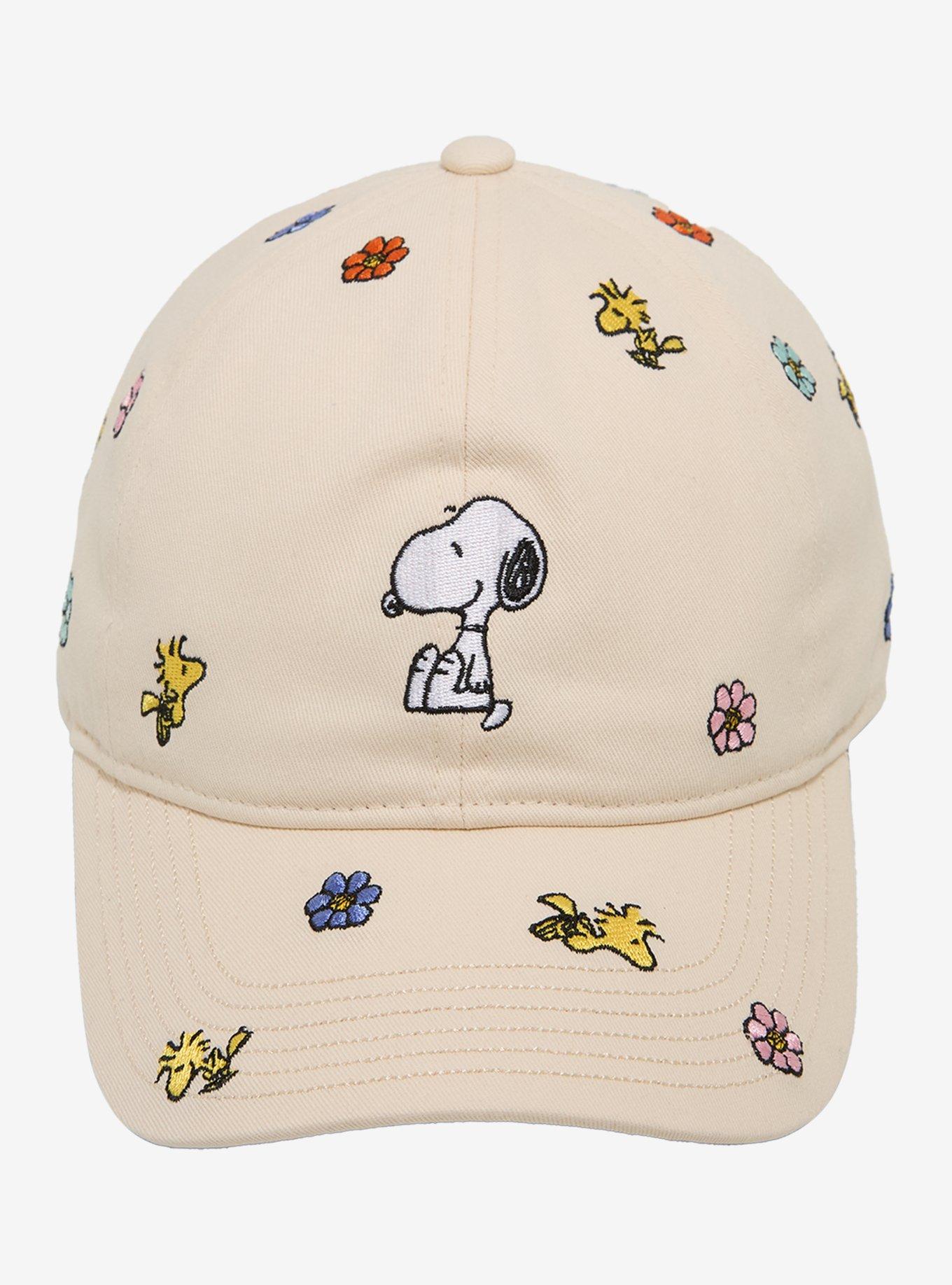 Peanuts Snoopy Floral Allover Embroidered Ball Cap, , hi-res