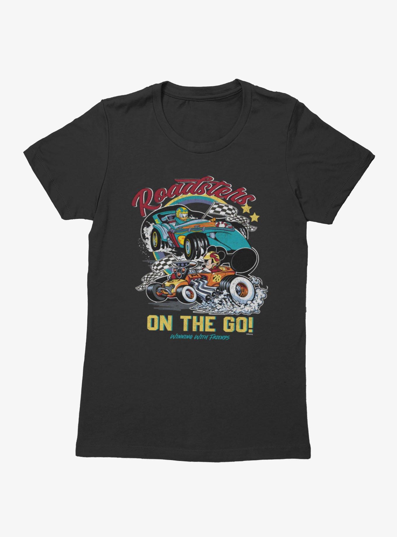 Disney Mickey Mouse Roadsters Mickey and Donald On The Go Womens T-Shirt, BLACK, hi-res