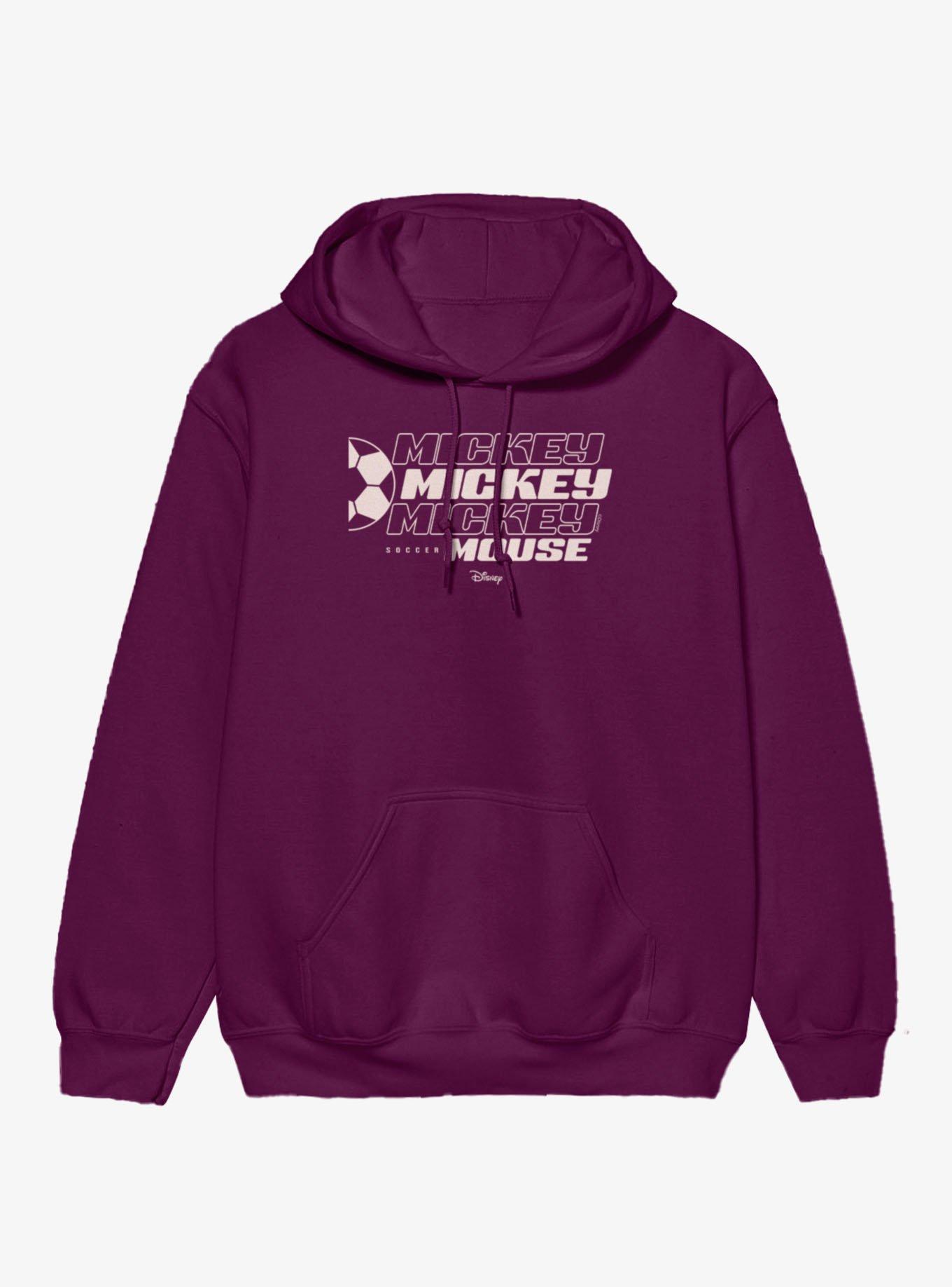 Disney Mickey Mouse Soccer Mouse Hoodie, MAROON, hi-res view 1