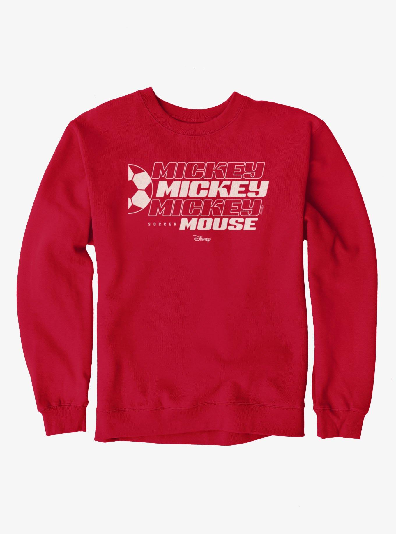 Disney Mickey Mouse Soccer Mouse Sweatshirt, RED, hi-res view 1