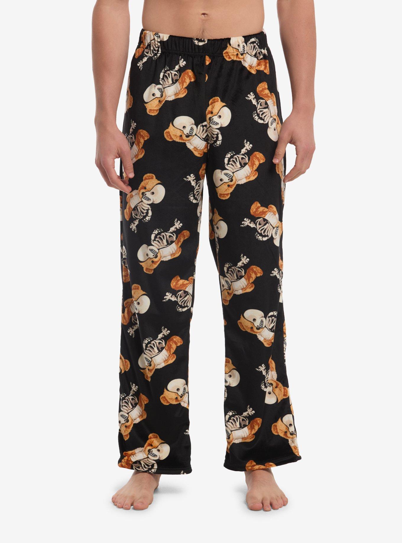 Teddy Bear Skeleton Pajama Pants, , hi-res