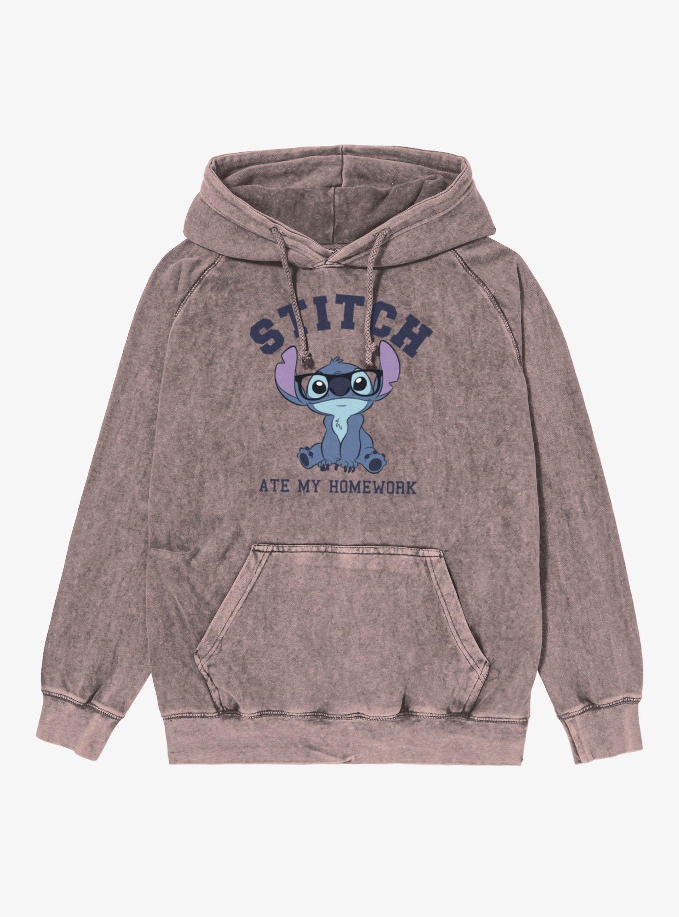 Disney Lilo & Stitch Ate My Homework Mineral Wash Hoodie, , hi-res