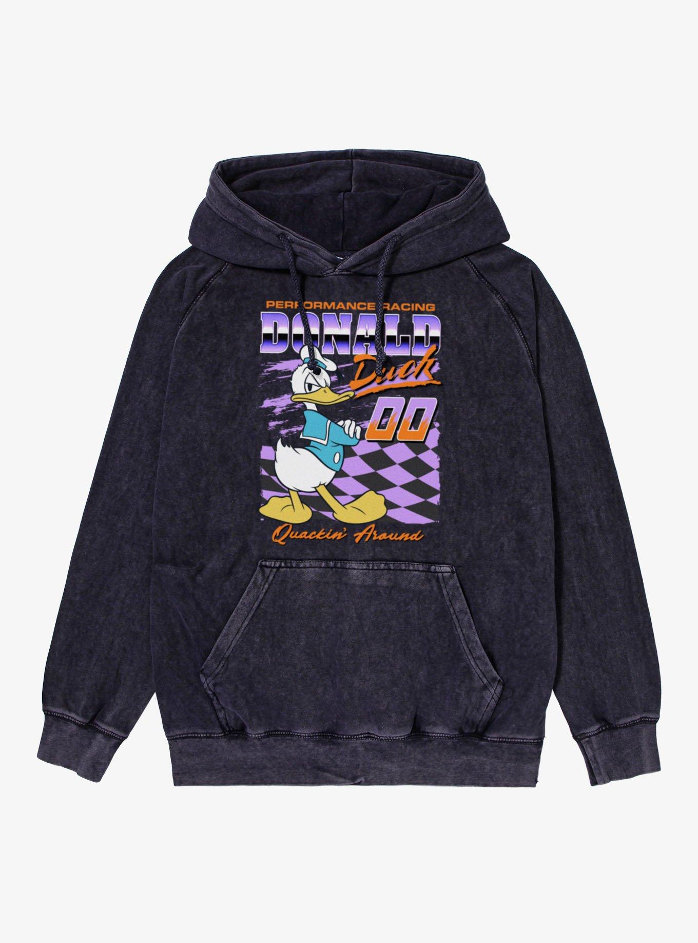 Disney Mickey And Friends Donald Racing Quackin Around Mineral Wash Hoodie, , hi-res