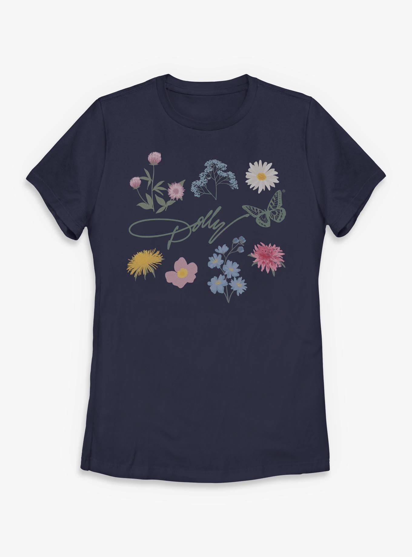 Dolly Parton Floral Signature Womens T-Shirt, , hi-res