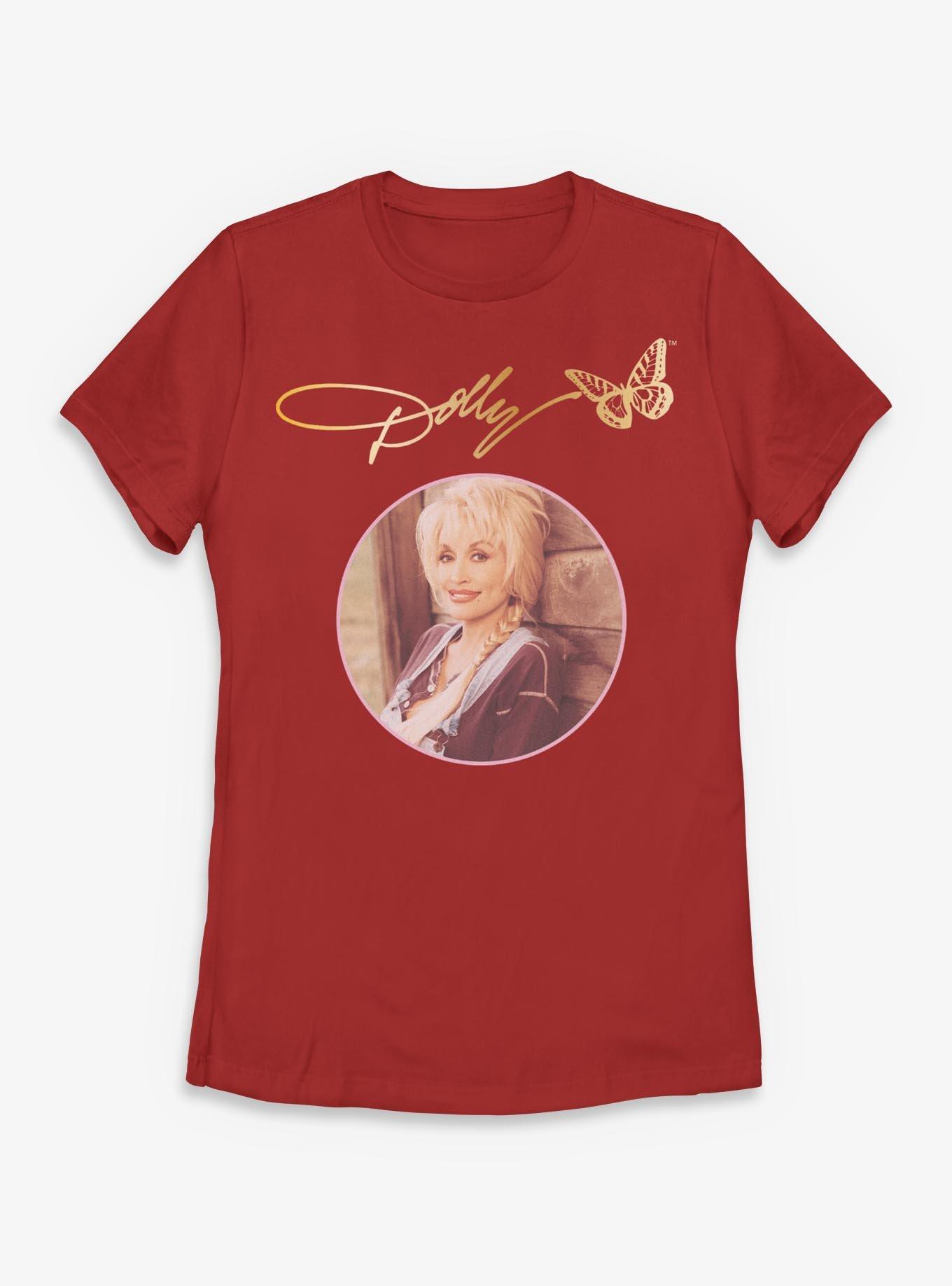 Dolly Parton Butterfly Signature Womens T-Shirt, , hi-res
