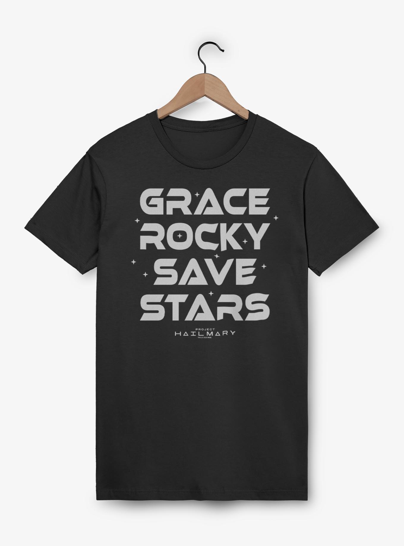 Project Hail Mary Grace Rocky Save Stars T-Shirt, BLACK, hi-res