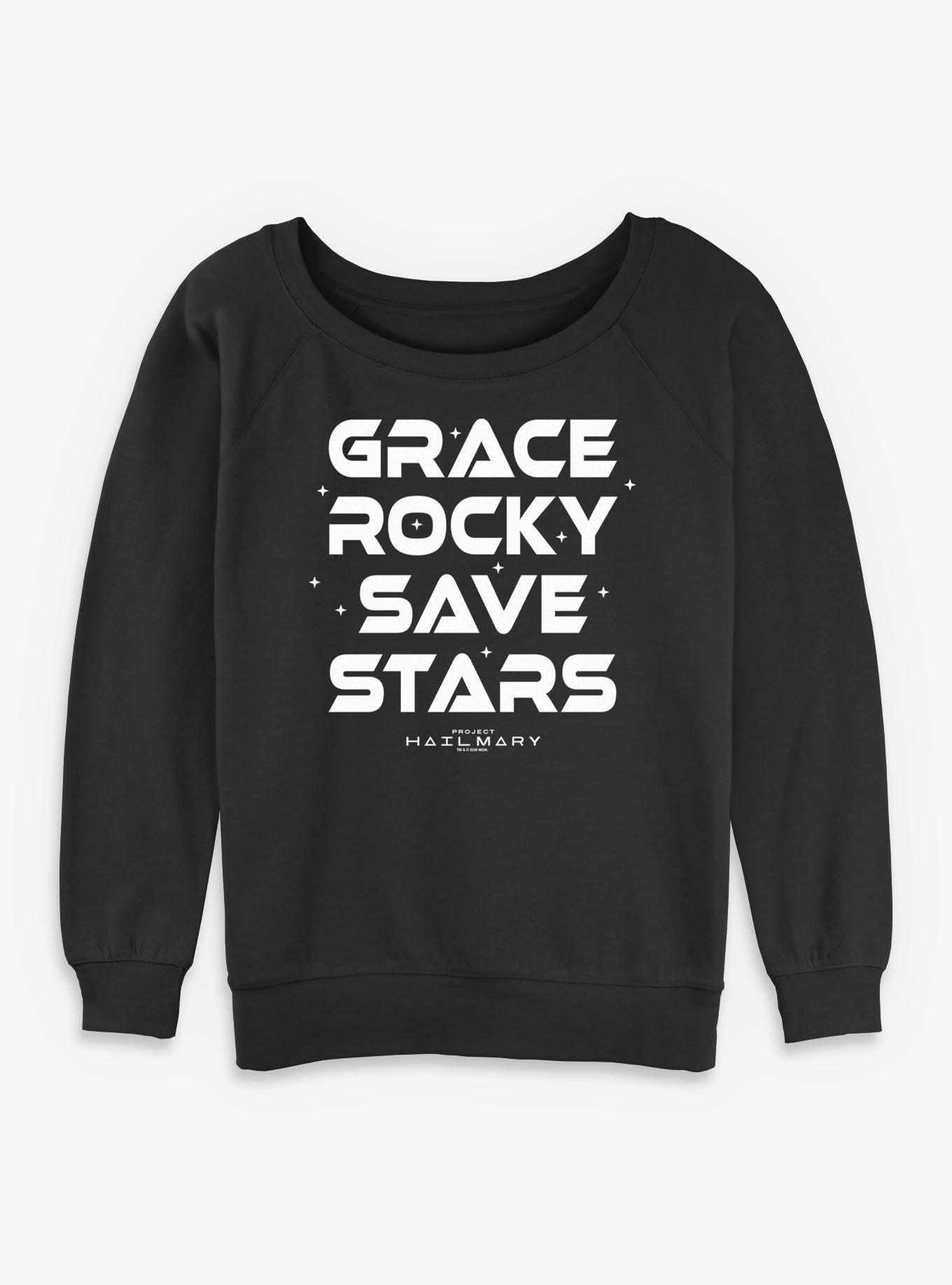 Project Hail Mary Grace Rocky Save Stars Womens Slouchy Sweatshirt, , hi-res