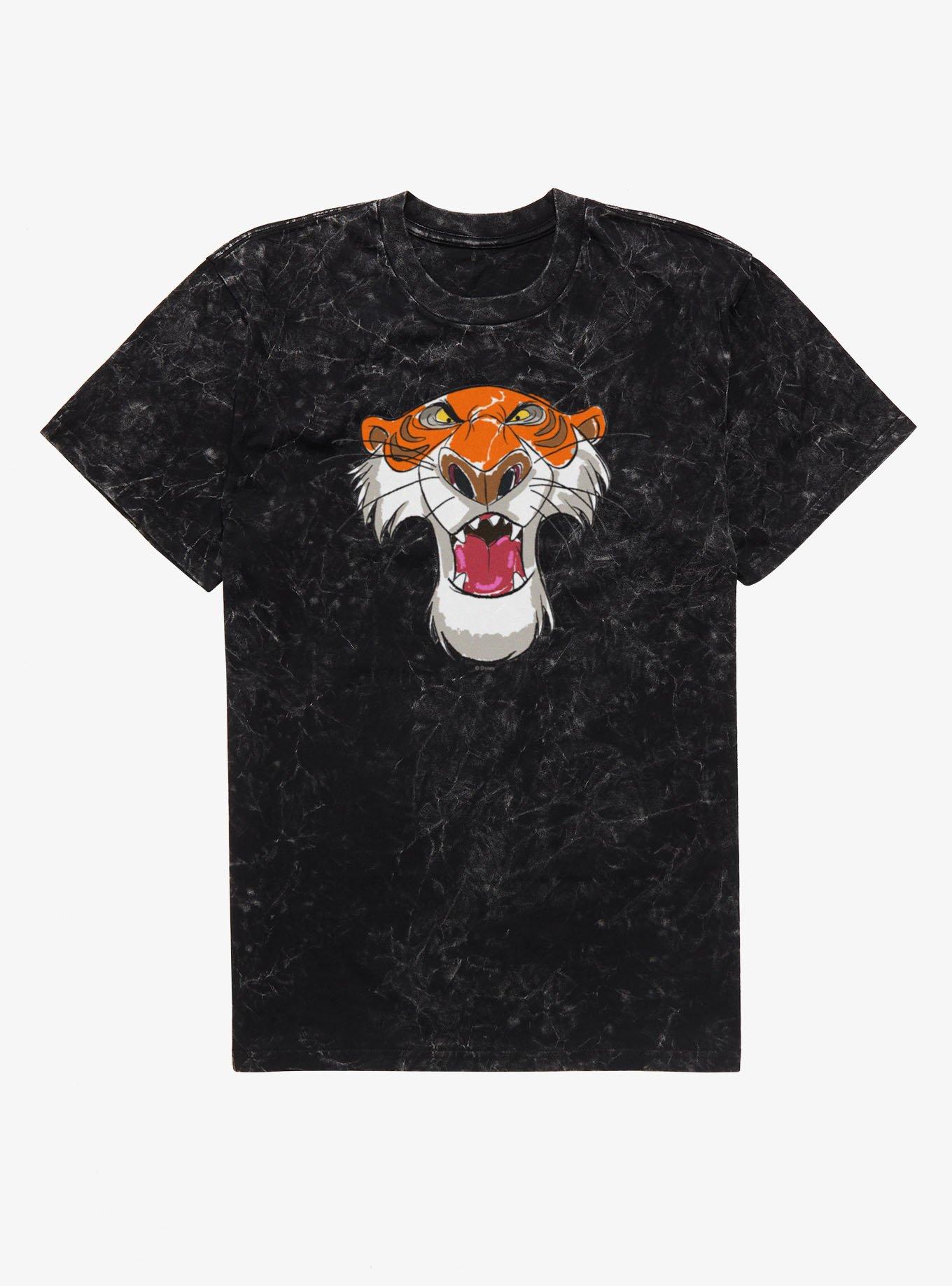 Disney Jungle Book Shere Khan Face Sketch Mineral Wash T-Shirt, , hi-res
