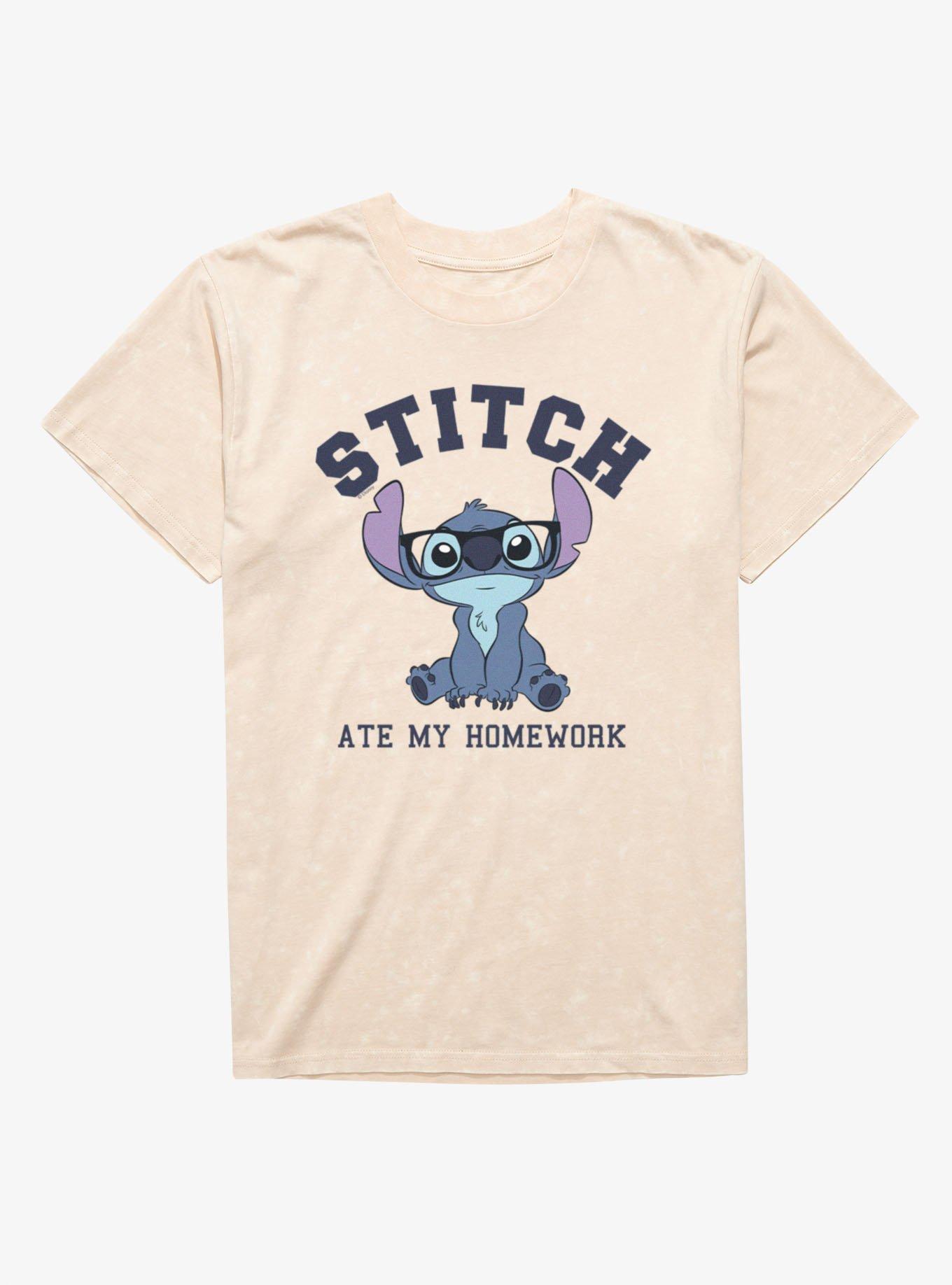 Disney Lilo & Stitch Ate My Homework Mineral Wash T-Shirt, , hi-res