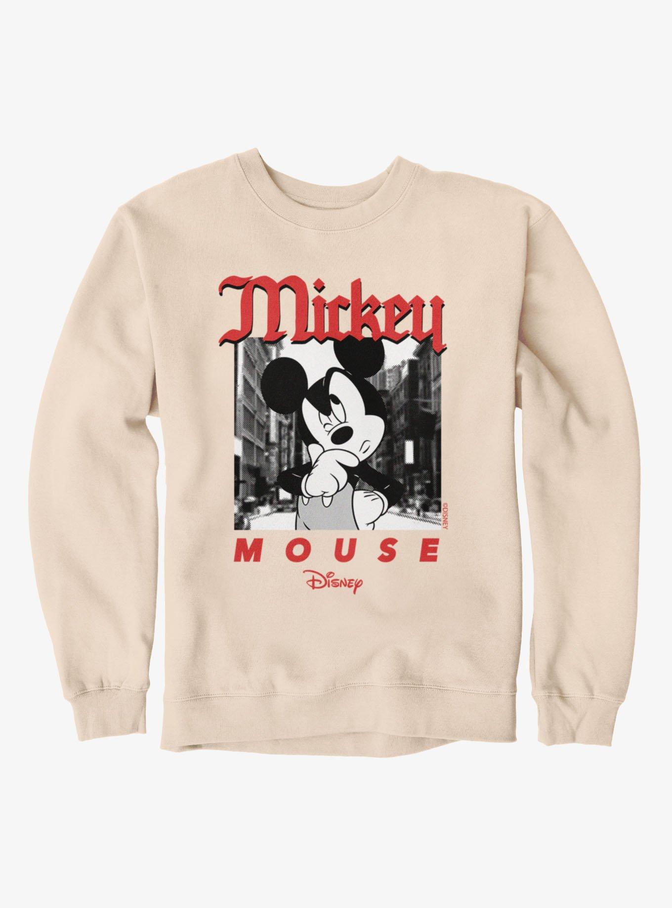 Disney Mickey Mouse Question On The Street Sweatshirt, SAND, hi-res