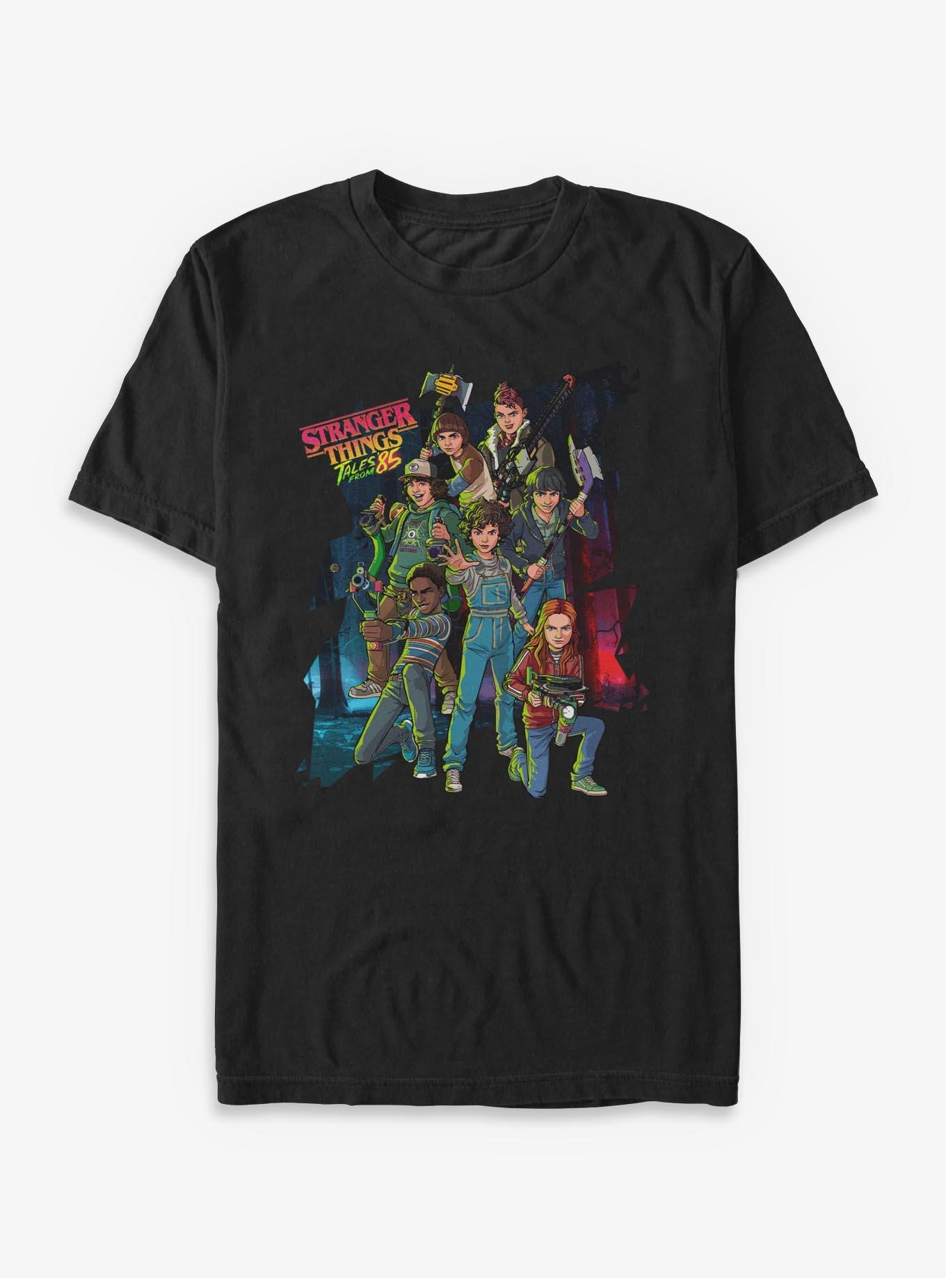 Stranger Things Tales From 85 The Whole Crew T-Shirt - BLACK | Hot
