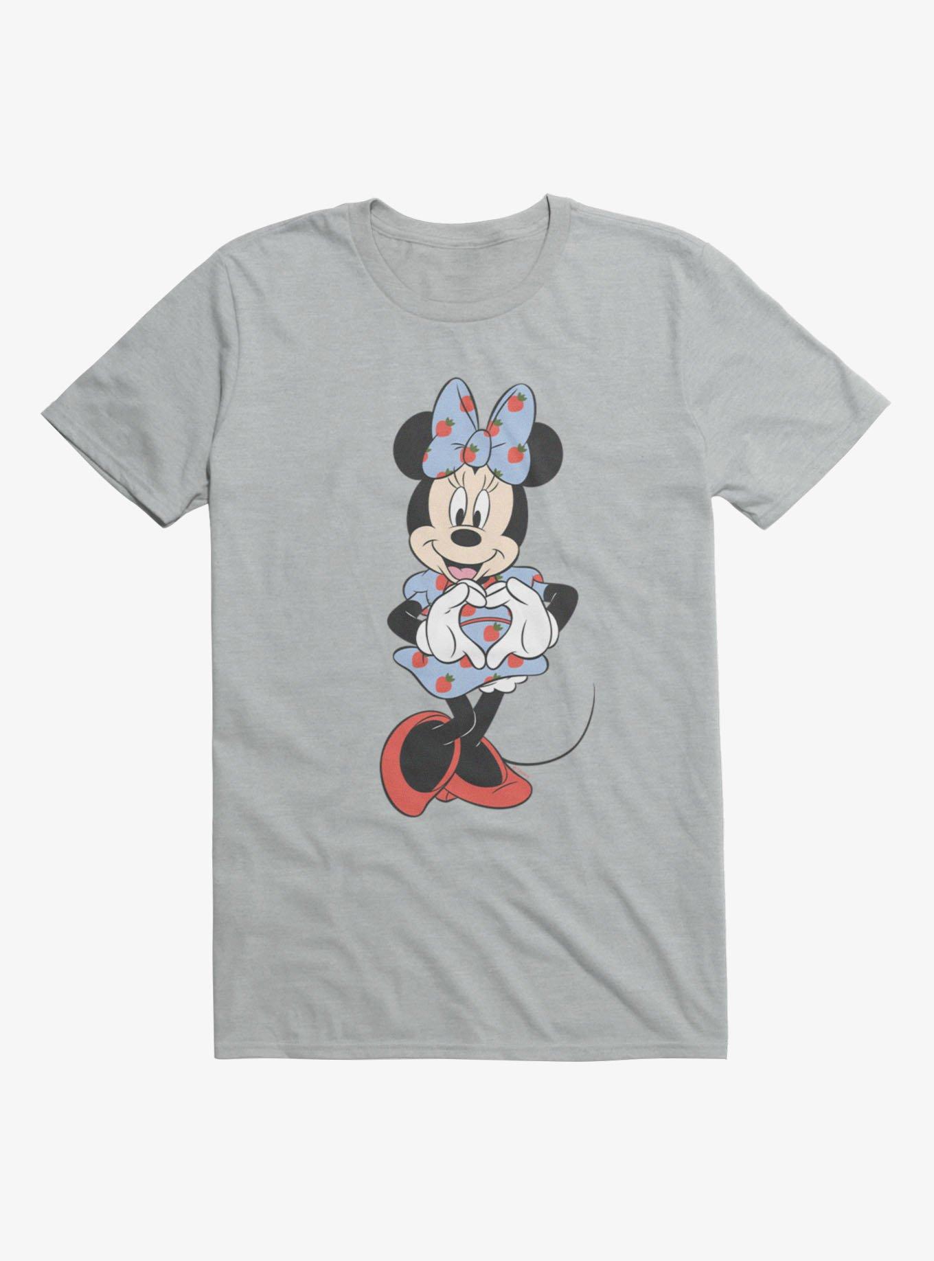 Disney Minnie Mouse Hand Heart Strawberry Dress T-Shirt, , hi-res
