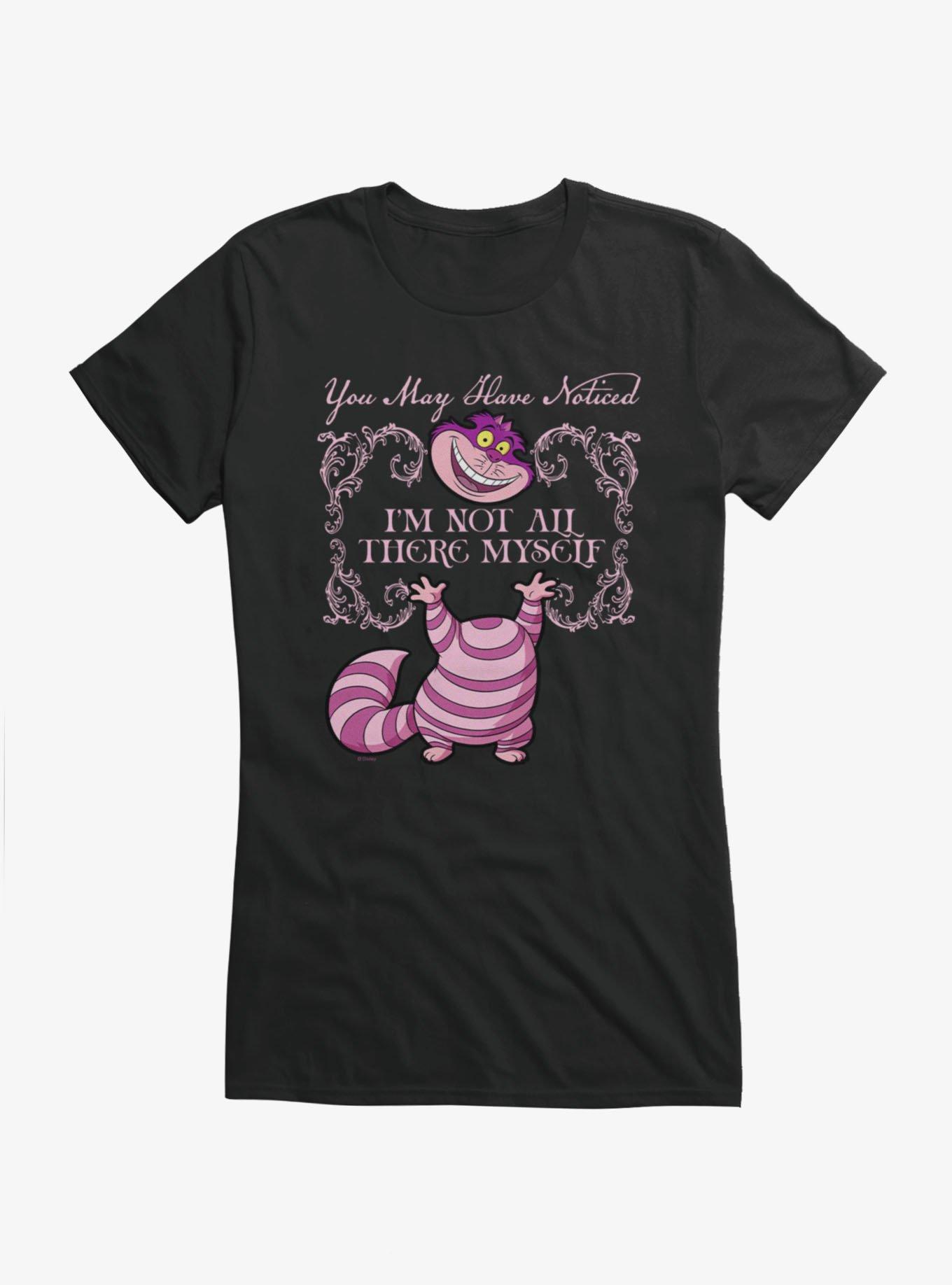 Disney Alice In Wonderland Notice Cat Is Not All Here Cheshire Girls T-Shirt