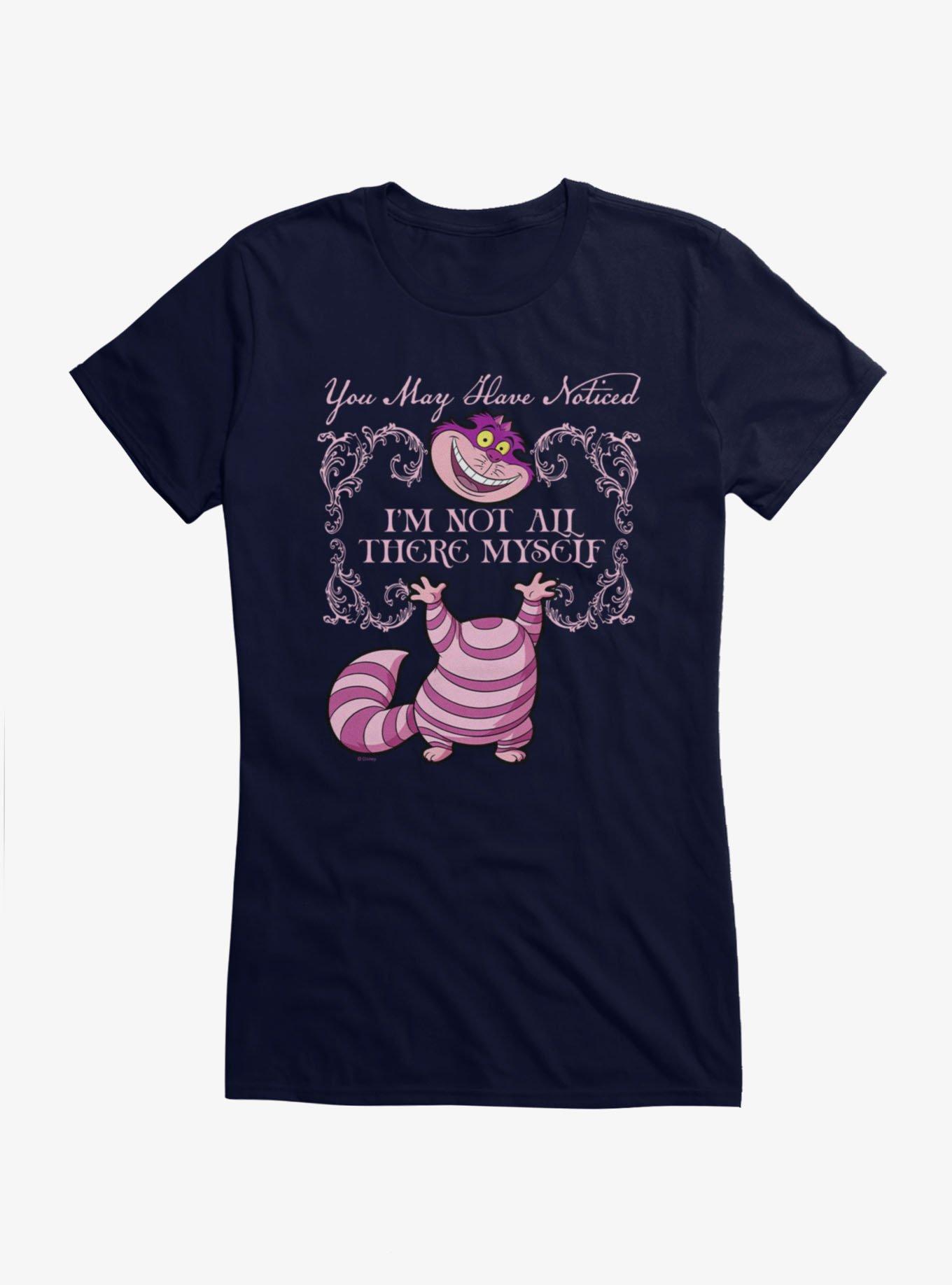 Disney Alice In Wonderland Notice Cat Is Not All Here Cheshire Girls T-Shirt