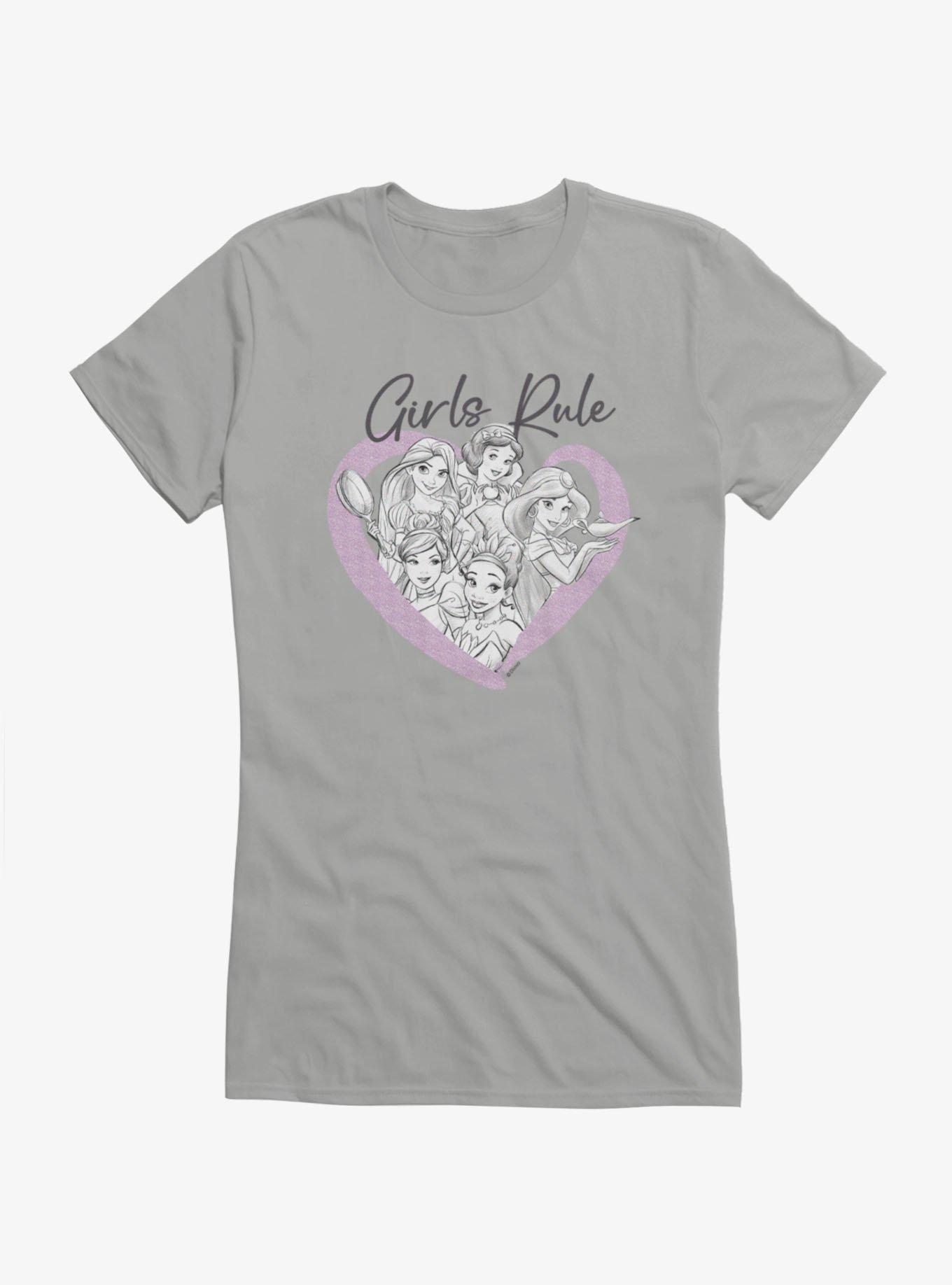Disney Princesses Girls Rule Heart Group Girls T-Shirt, , hi-res