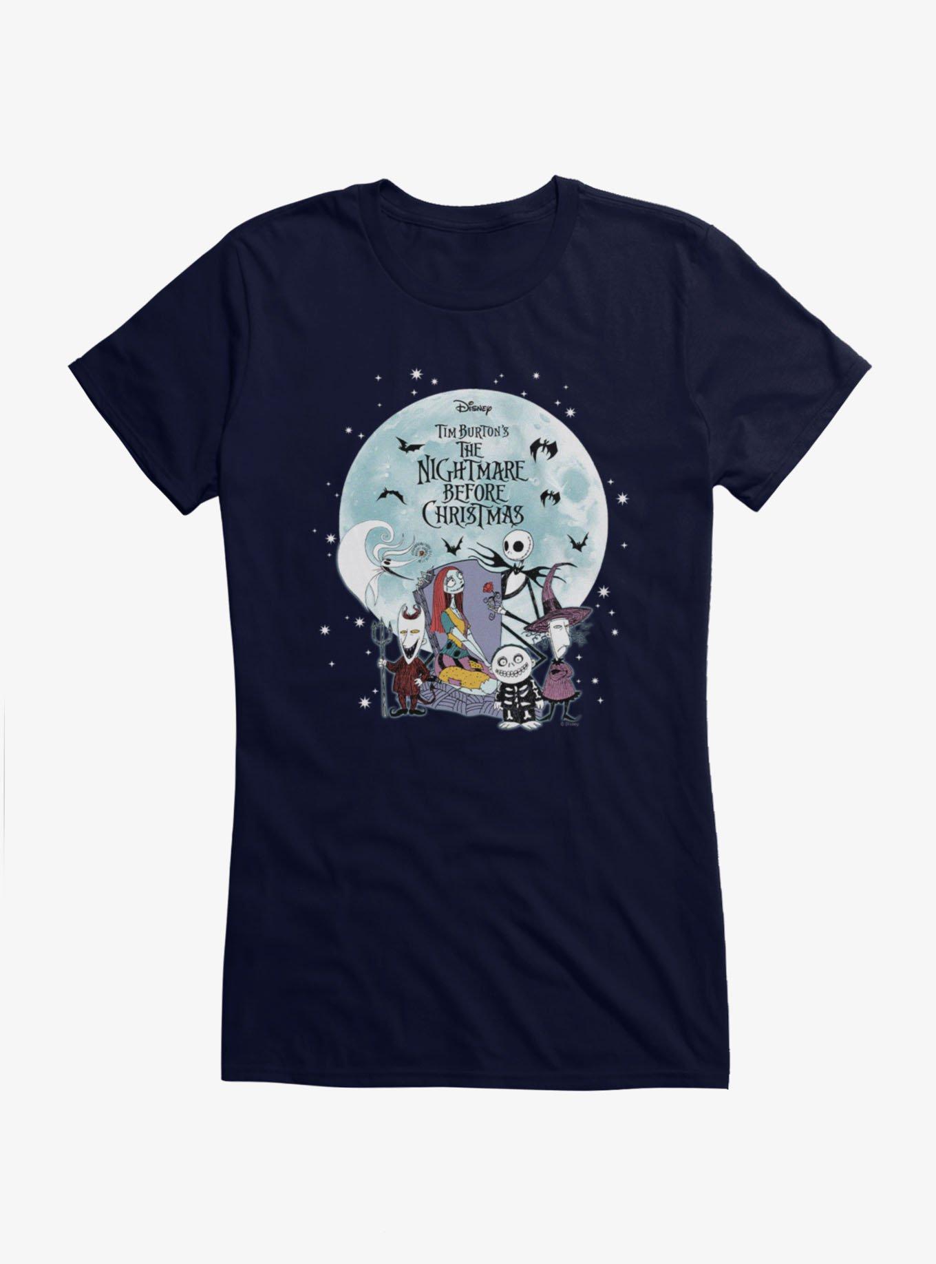 Disney Nightmare Before Christmas Big Moon Grave Friends Girls T-Shirt