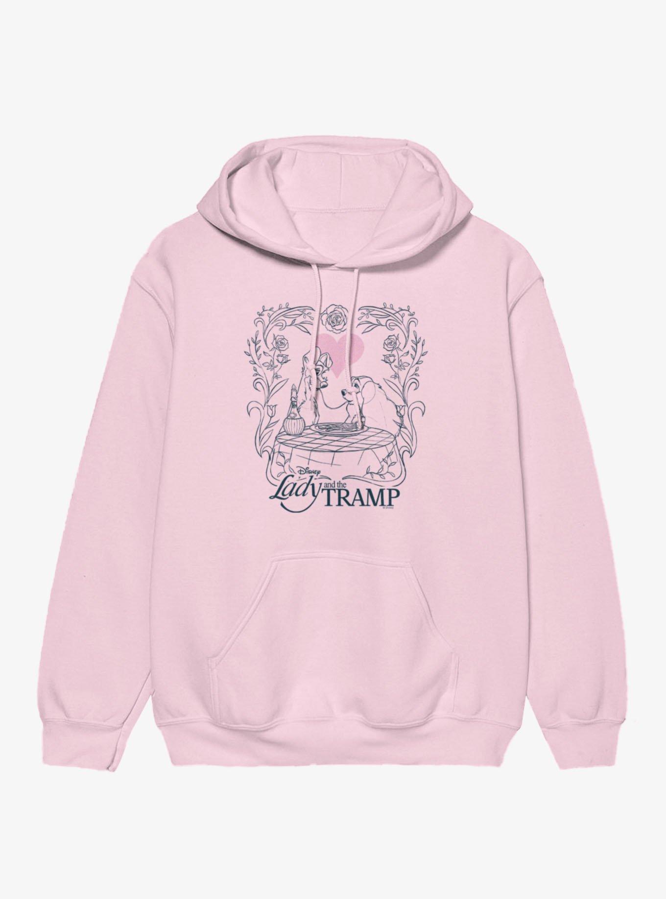 Disney Lady And The Tramp Love Spaghetti Line Art Hoodie, , hi-res