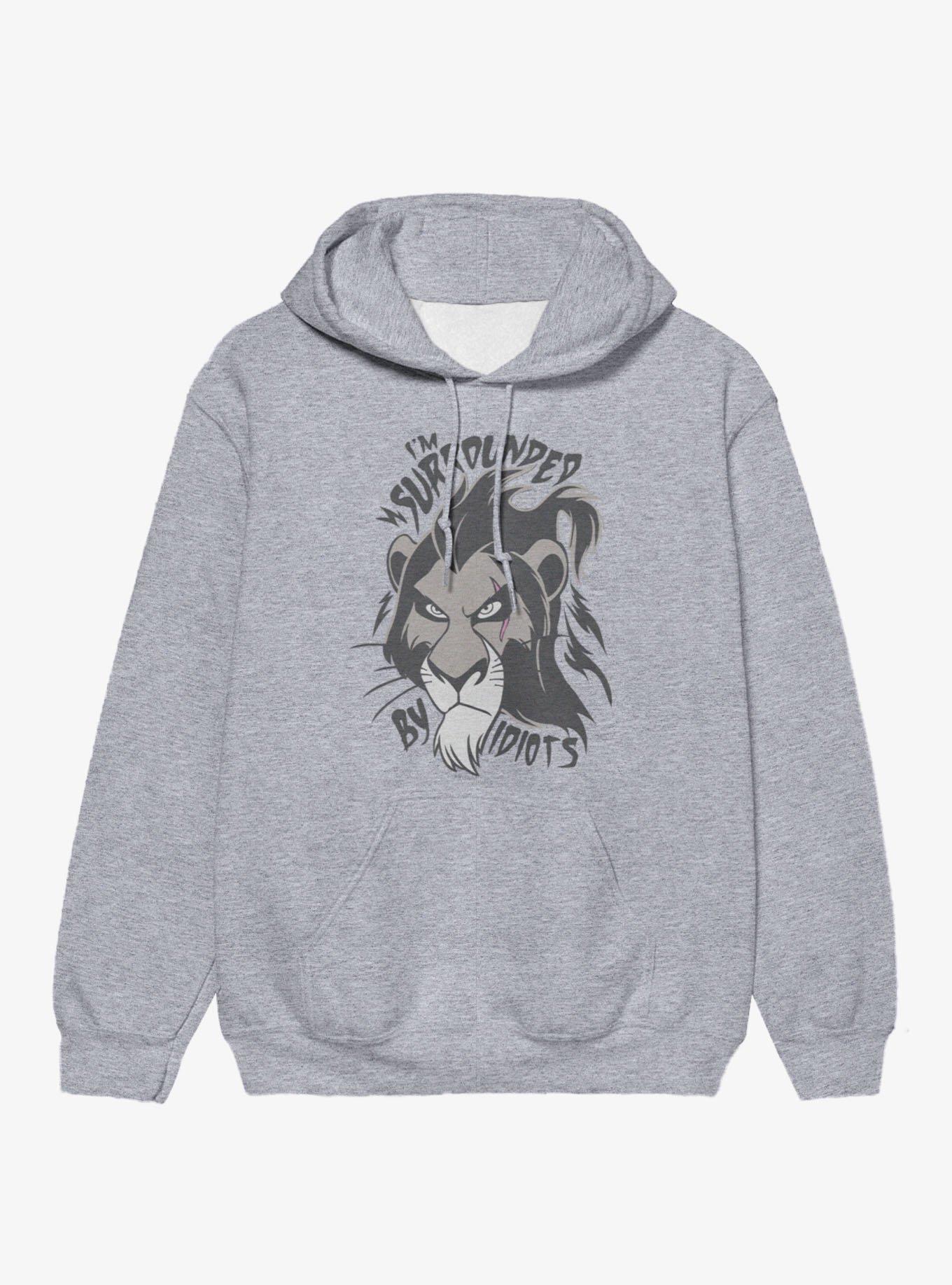 Disney The Lion King Surrounded By Idiots Scar Face Hoodie, , hi-res