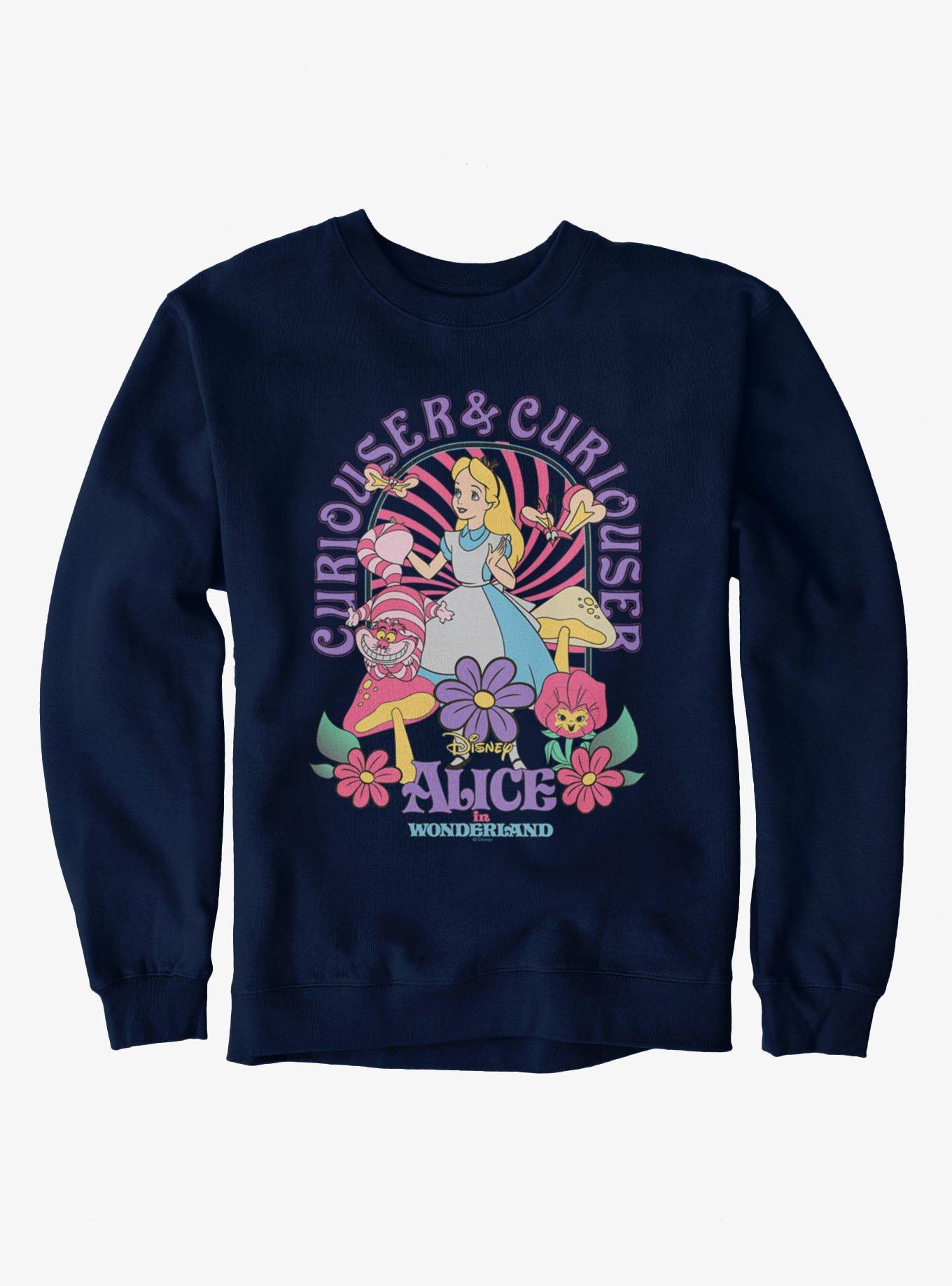 Disney Alice In Wonderland Curiouser Garden Of Mushrooms Sweatshirt, , hi-res