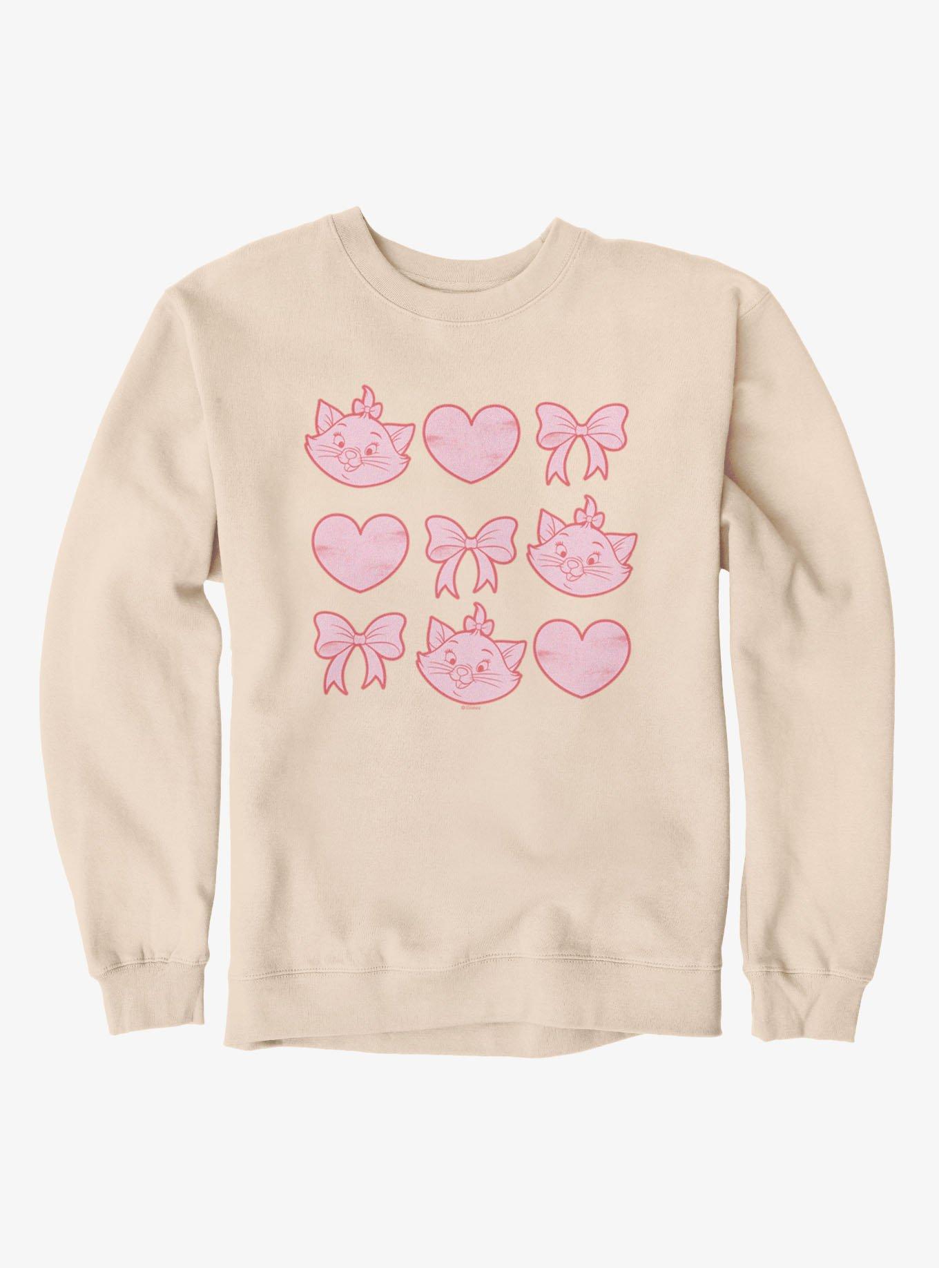 Disney Aristocats Marie Hearts And Bows Sweatshirt, , hi-res