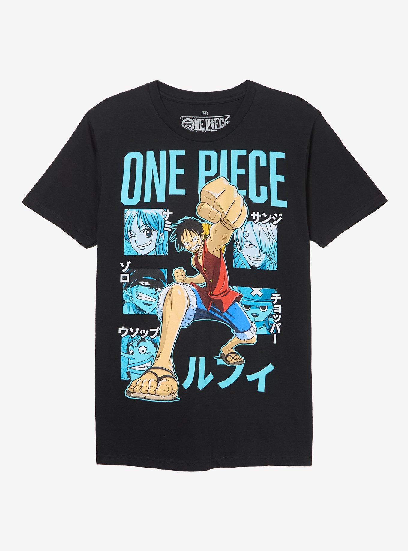 One Piece Straw Hats Blue Portraits T-Shirt, , hi-res