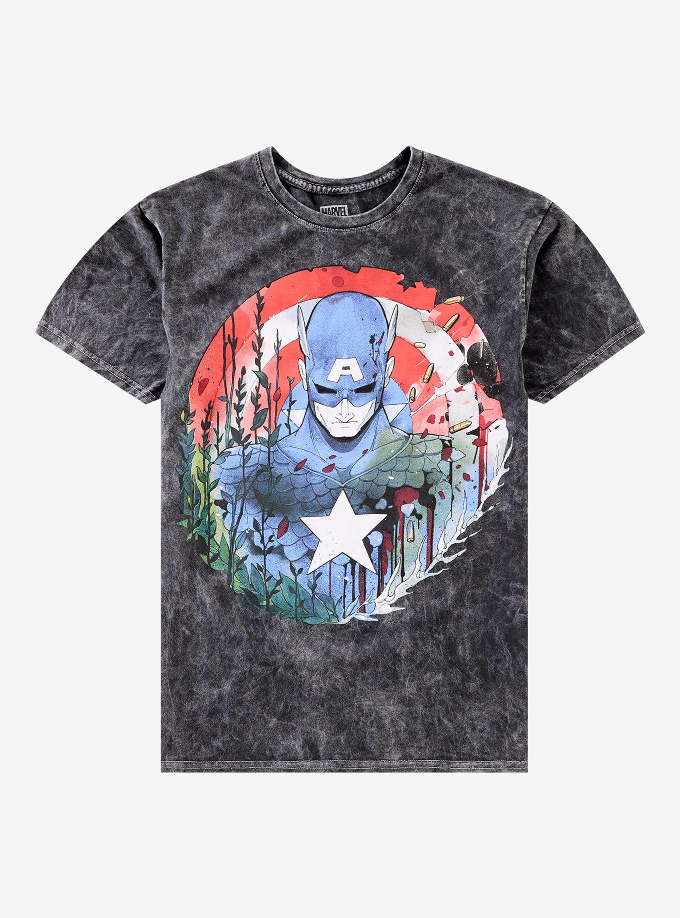 Marvel Captain America T-Shirt By Peach Momoko, , hi-res
