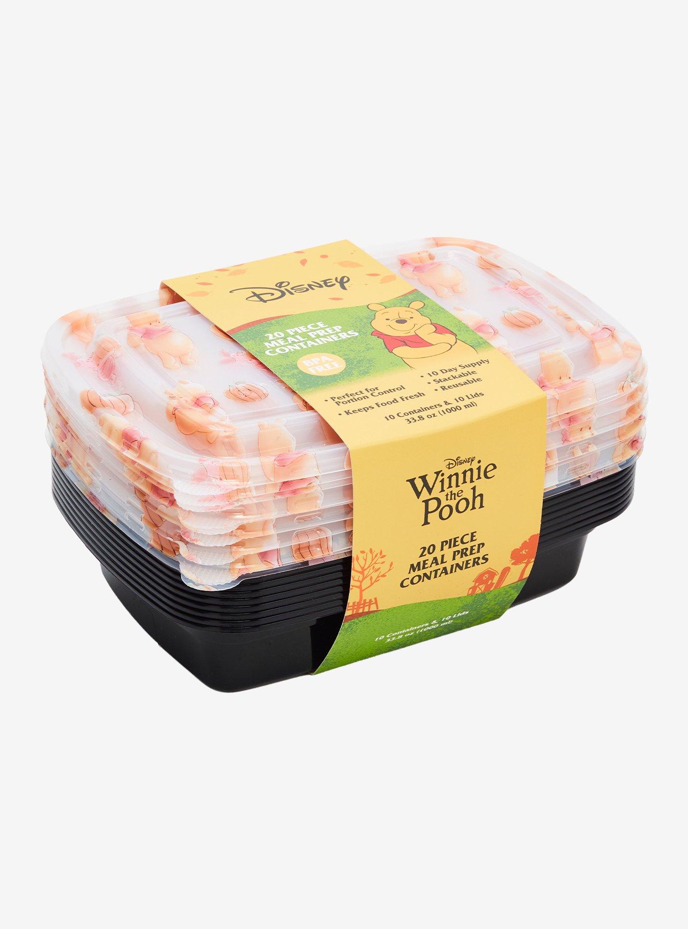 Disney Winnie the Pooh 20-Piece Meal Prep Container Set