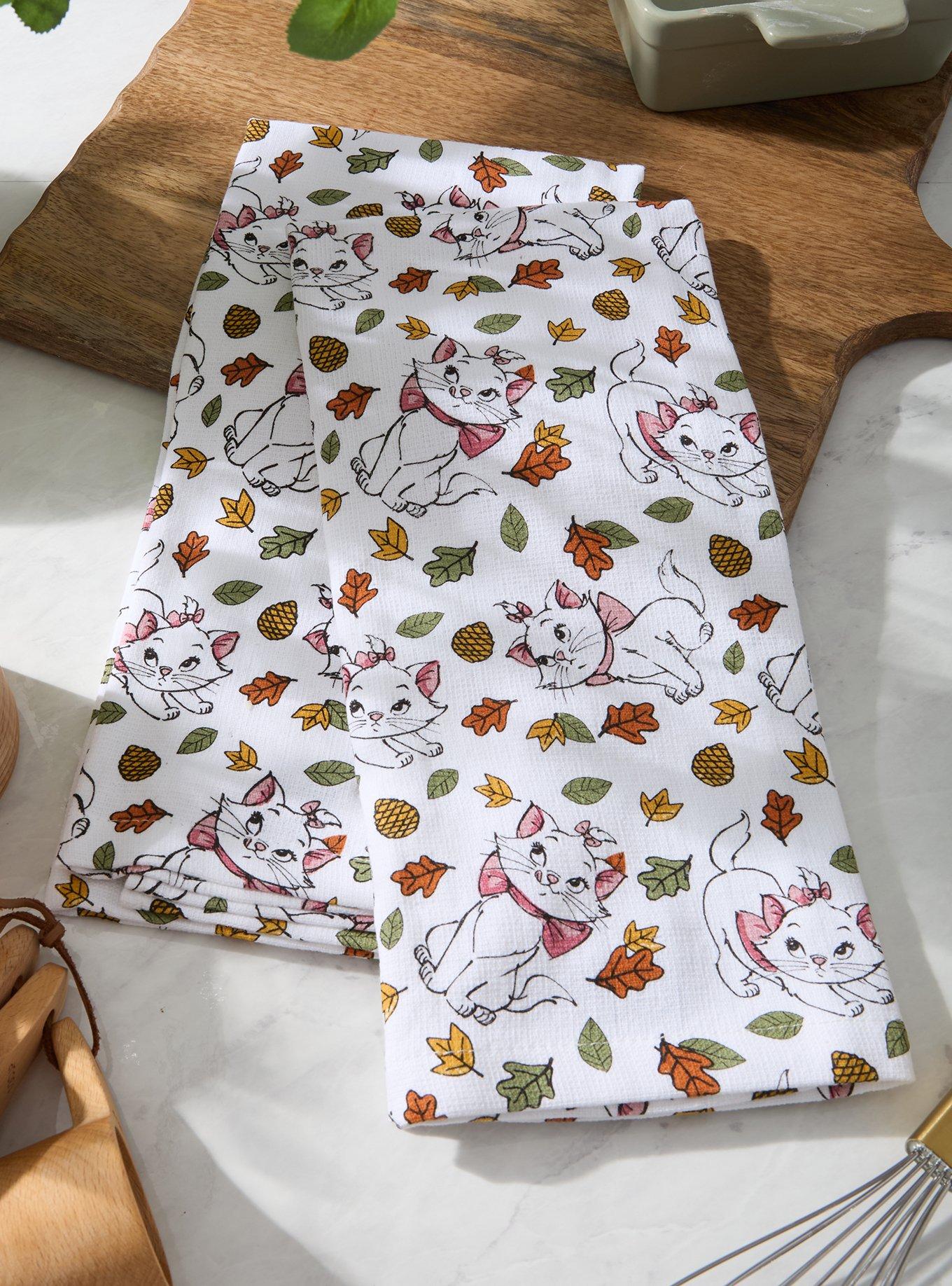 Disney The Aristocats Marie Fall Leaves Kitchen Towel Set
