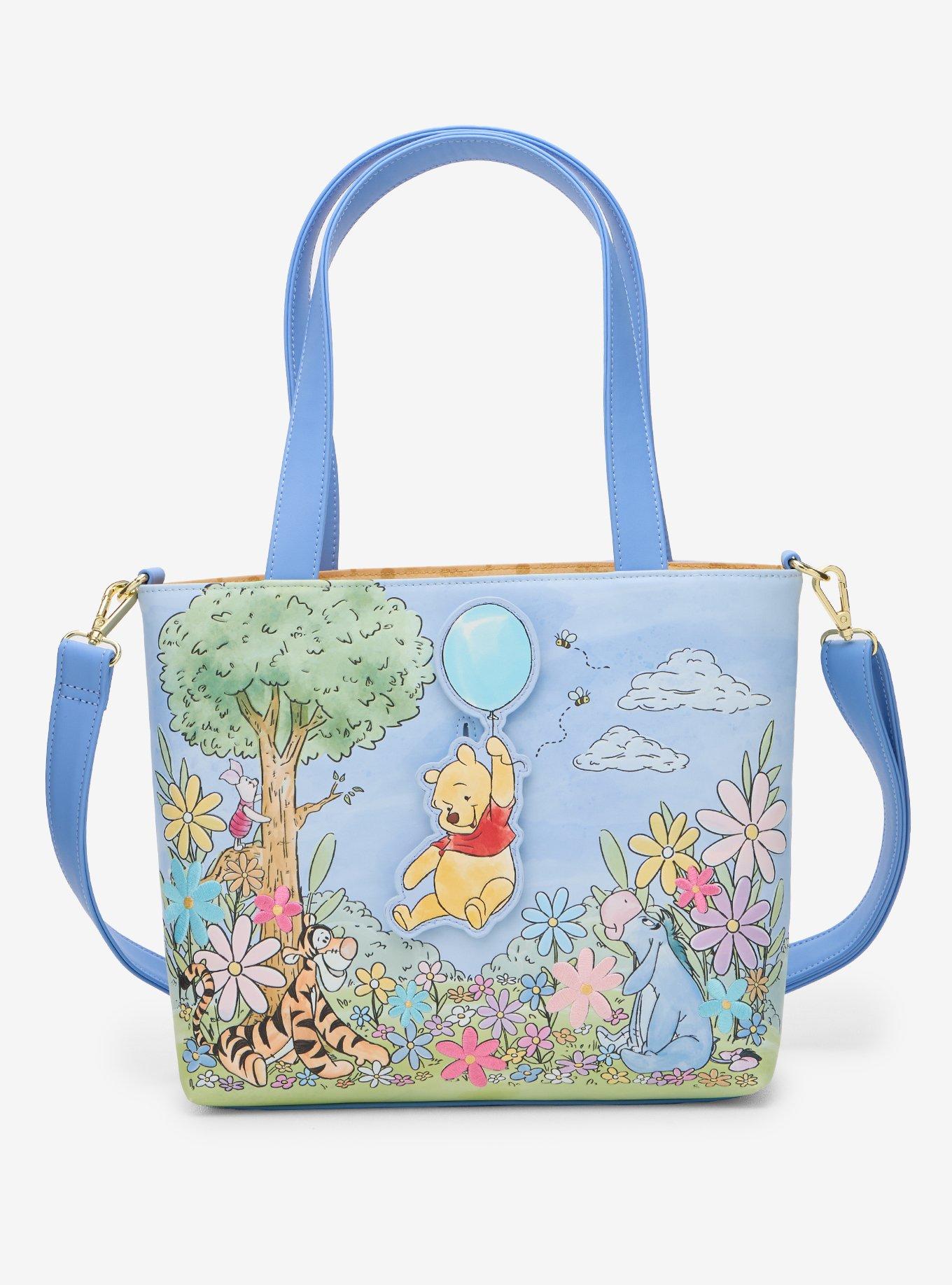 Loungefly Disney Winnie the Pooh and Friends Watercolor Tote Crossbody Bag - BoxLunch Exclusive