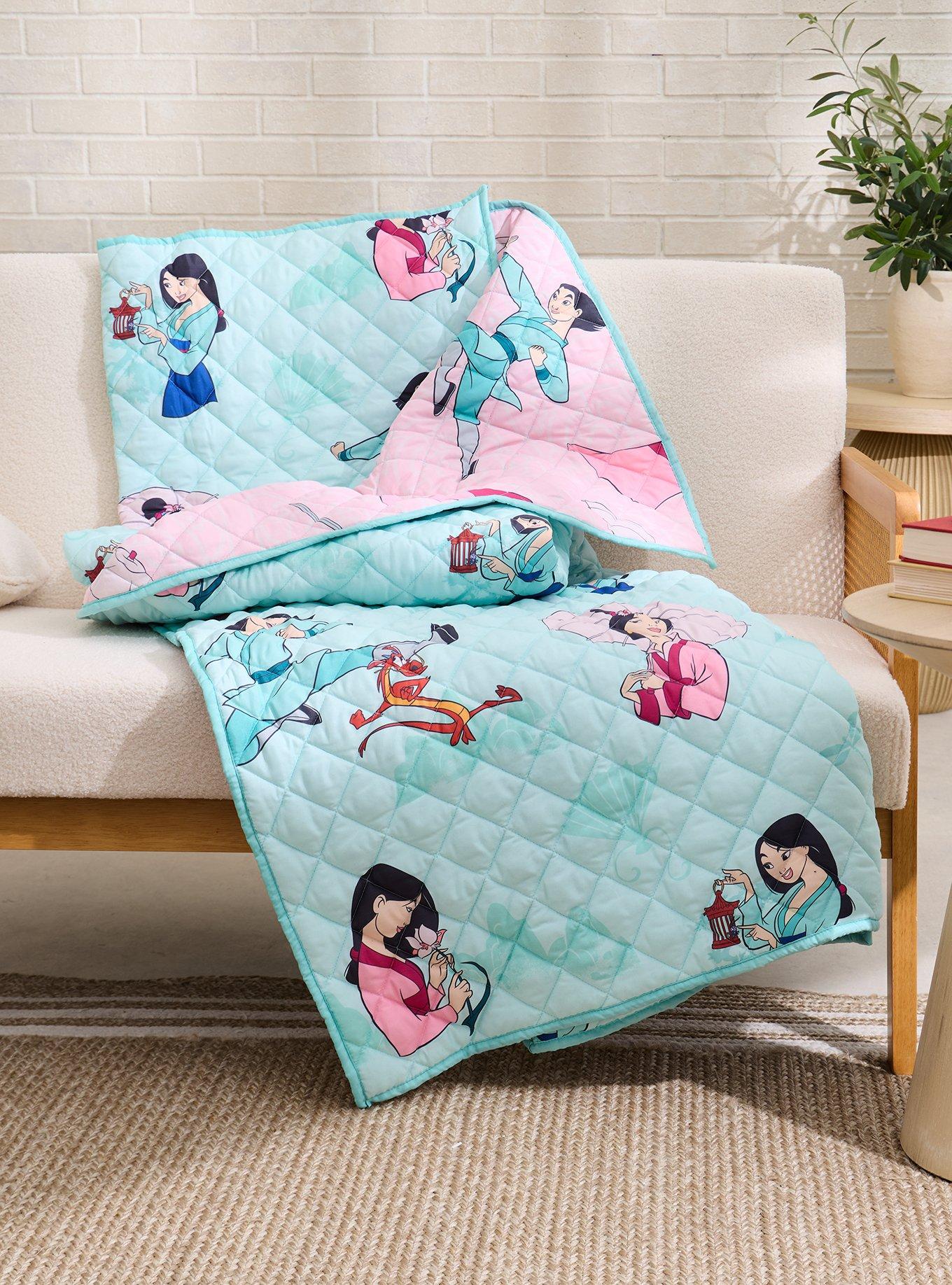Disney Mulan Reversible Retro Quilted Blanket &mdash; BoxLunch Exclusive, , hi-res