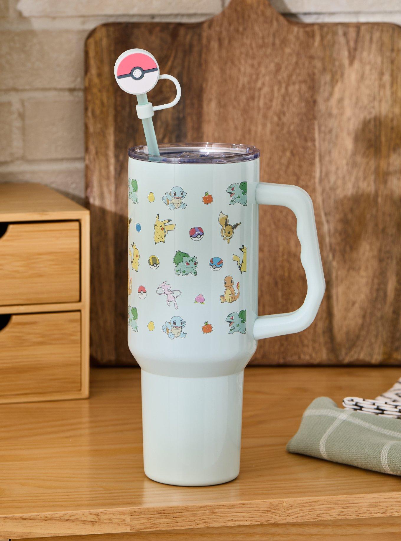 Pok&eacute;mon Snacks Allover Print Straw Tumbler with Handle, , hi-res