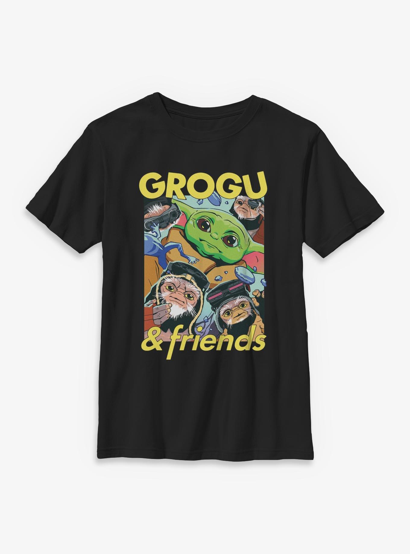 Star Wars: The Mandalorian And Grogu Grogu & Friends Huddle Youth T-Shirt, , hi-res