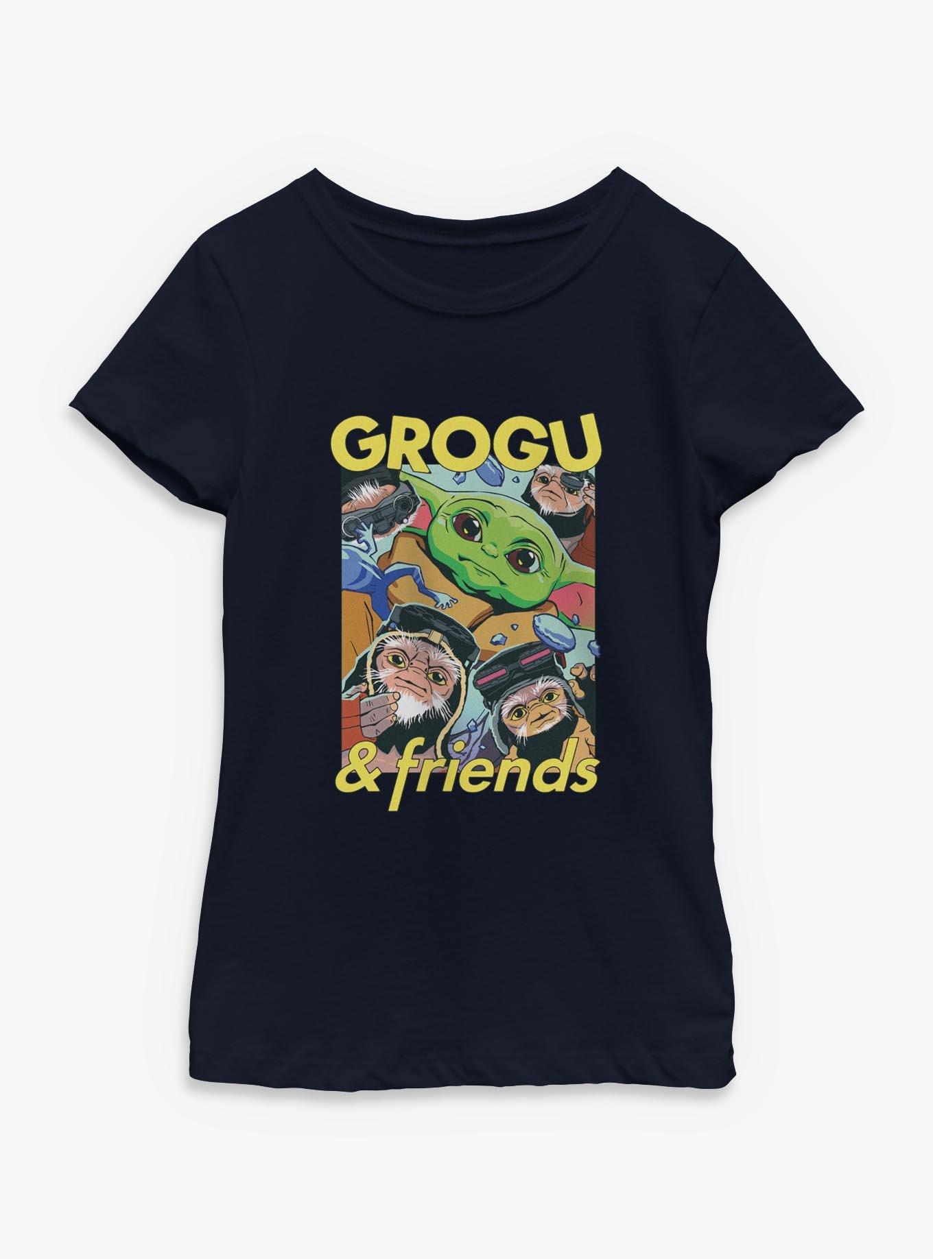 Star Wars: The Mandalorian And Grogu & Friends Huddle Youth Girls T-Shirt