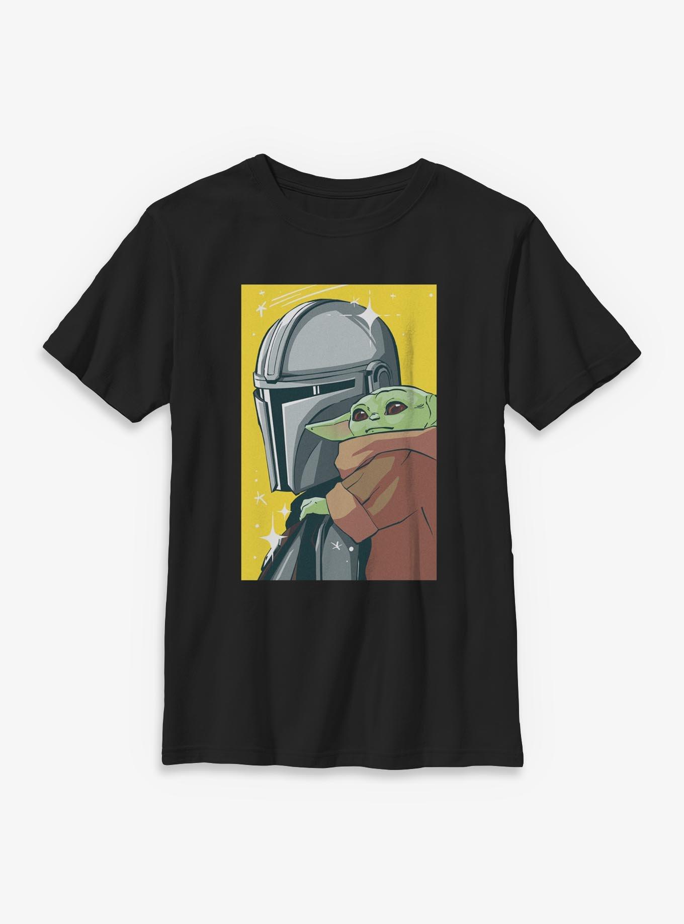 Star Wars: The Mandalorian And Grogu The Mandalorian & Grogu Stars Poster Youth T-Shirt, , hi-res