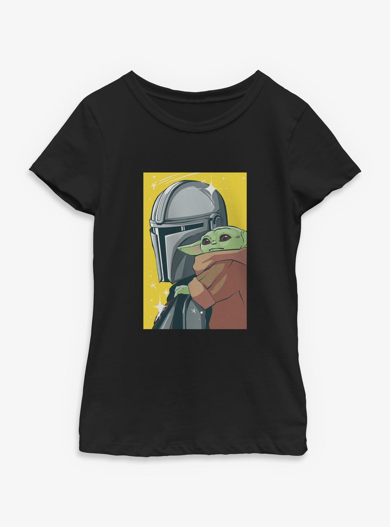 Star Wars: The Mandalorian And Grogu The Mandalorian & Grogu Stars Poster Youth Girls T-Shirt, , hi-res