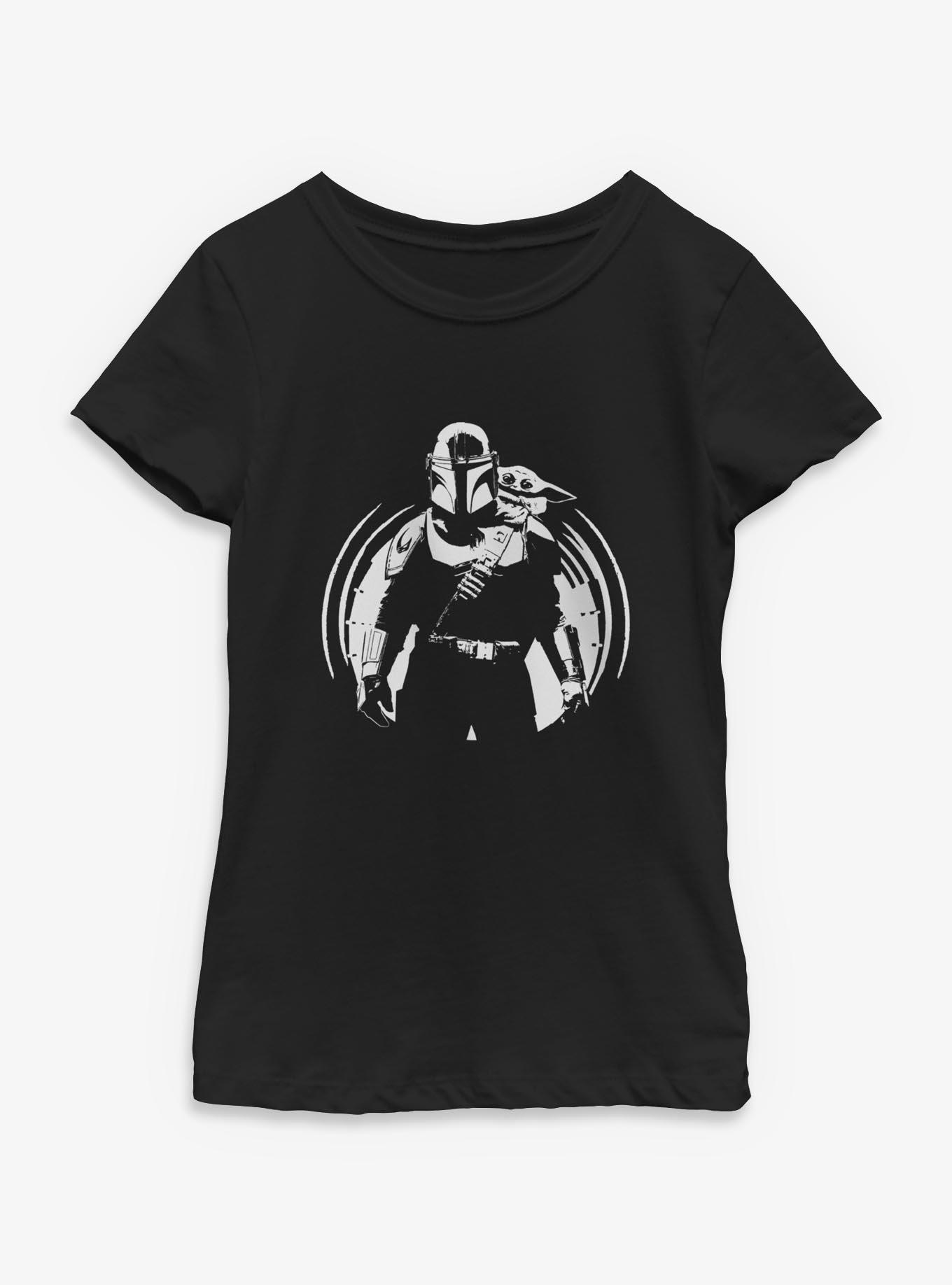 Star Wars: The Mandalorian And Grogu The Mandalorian and Grogu Silhouette Icon Youth Girls T-Shirt, , hi-res