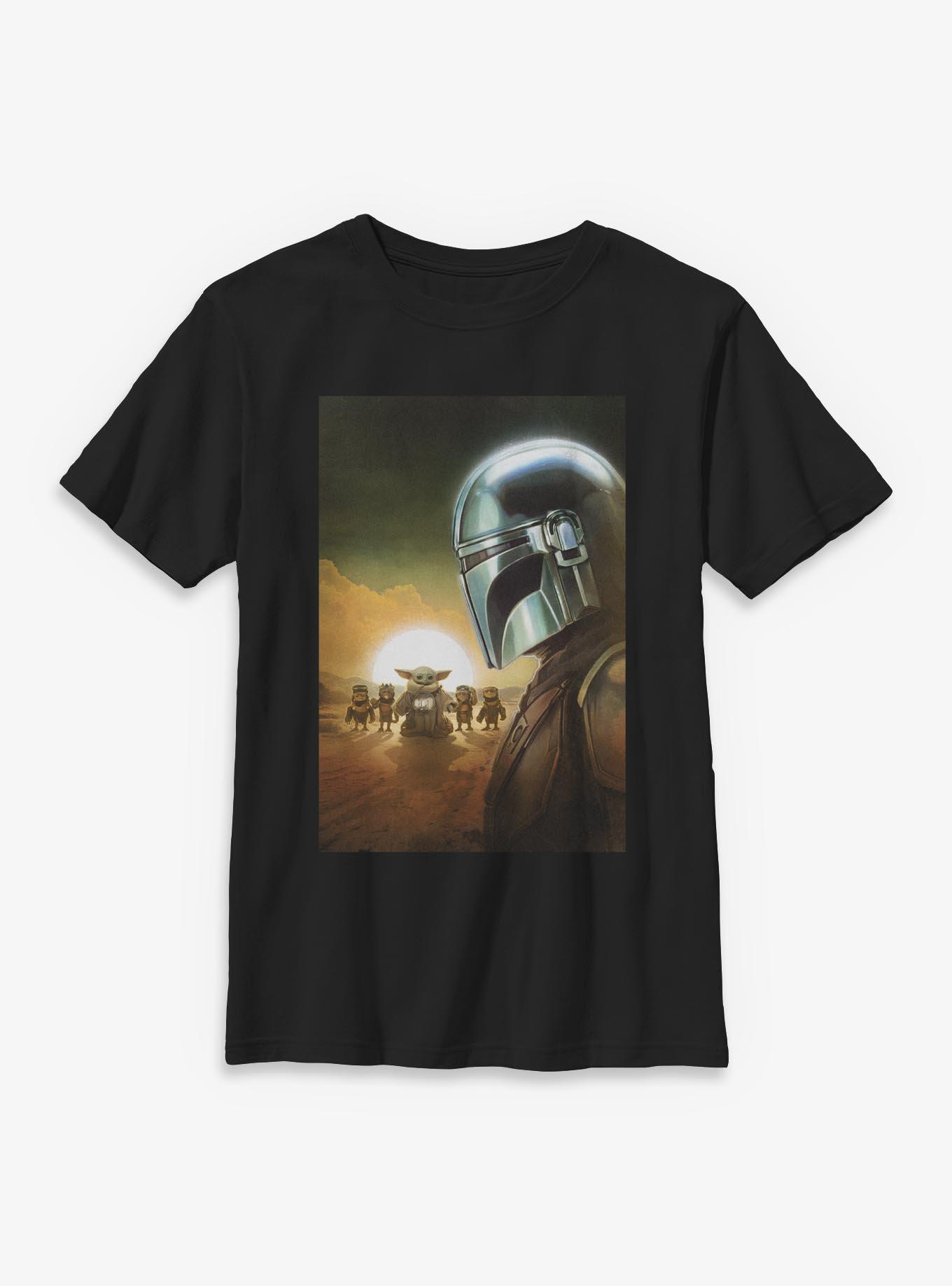 Star Wars: The Mandalorian And Grogu Most Wanted Poster Youth T-Shirt, , hi-res