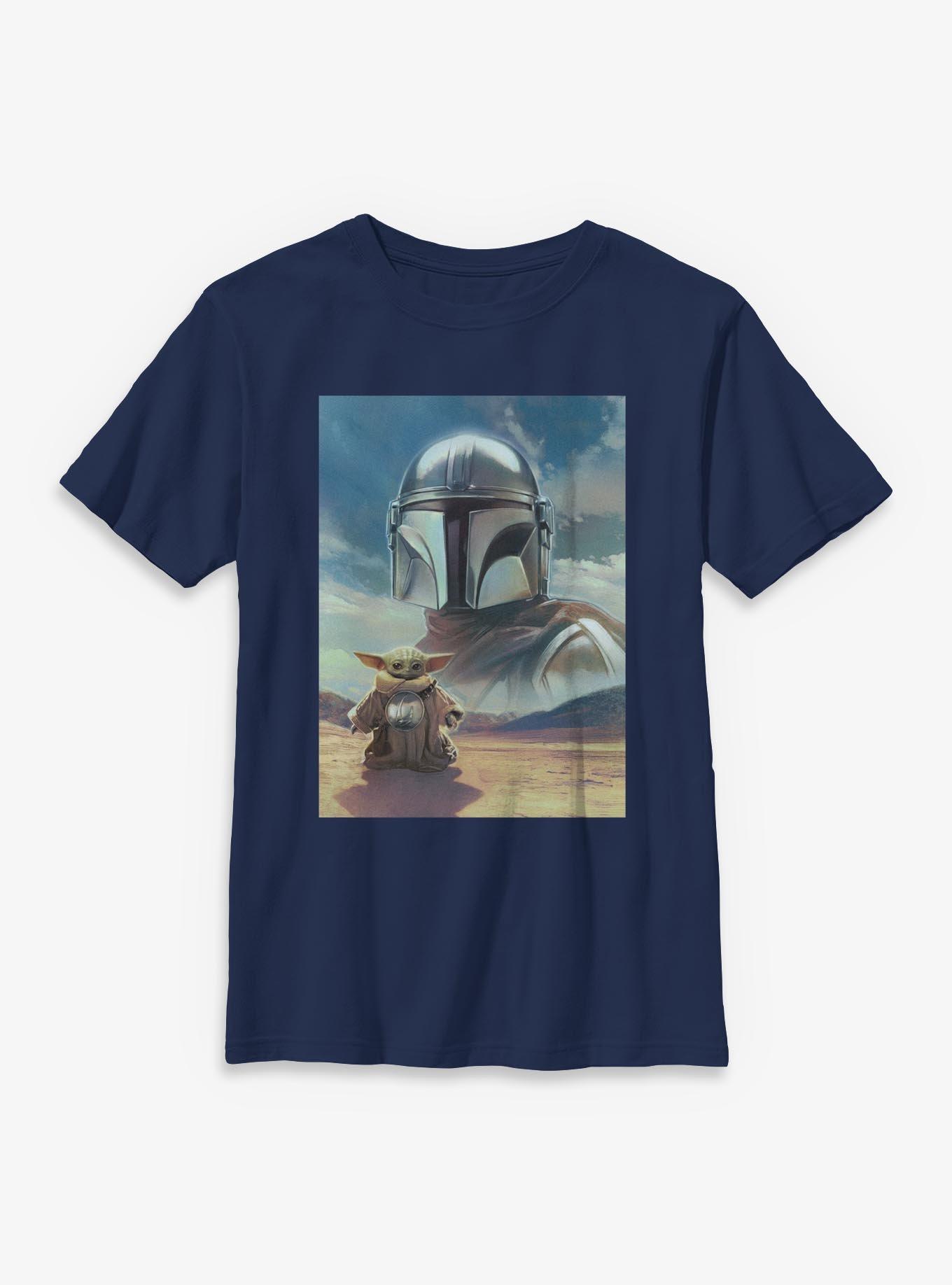 Star Wars: The Mandalorian And Grogu Bounty Hunter Poster Youth T-Shirt, , hi-res