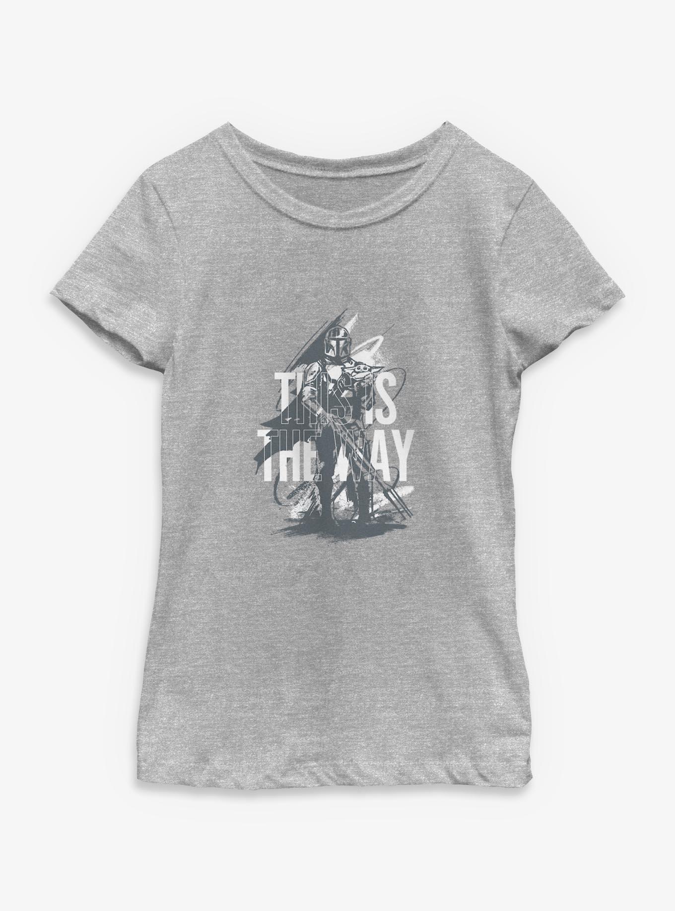 Star Wars: The Mandalorian And Grogu This Is The Way Sketch Youth Girls T-Shirt, , hi-res
