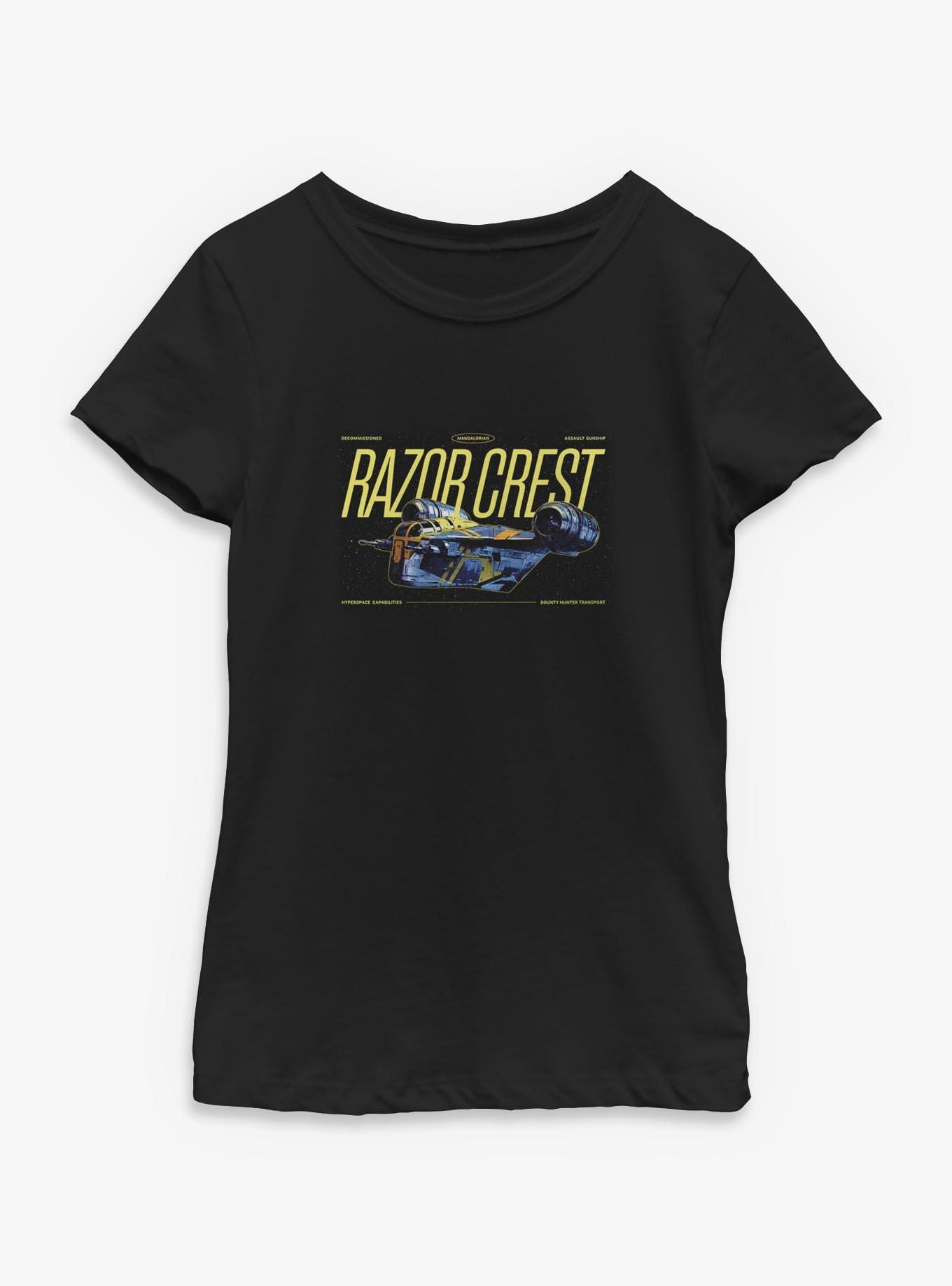 Star Wars: The Mandalorian And Grogu Razor Crest Galaxy Flight Youth Girls T-Shirt, , hi-res