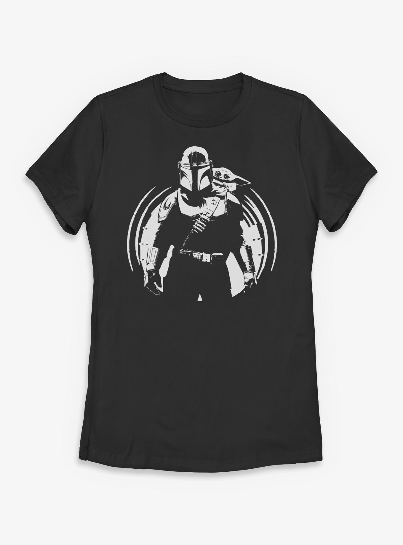 Star Wars: The Mandalorian And Grogu The Mandalorian and Grogu Silhouette Icon Womens T-Shirt, , hi-res