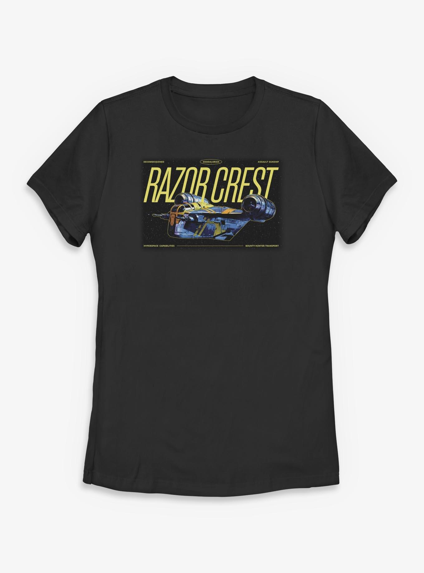 Star Wars: The Mandalorian And Grogu Razor Crest Galaxy Flight Womens T-Shirt, , hi-res