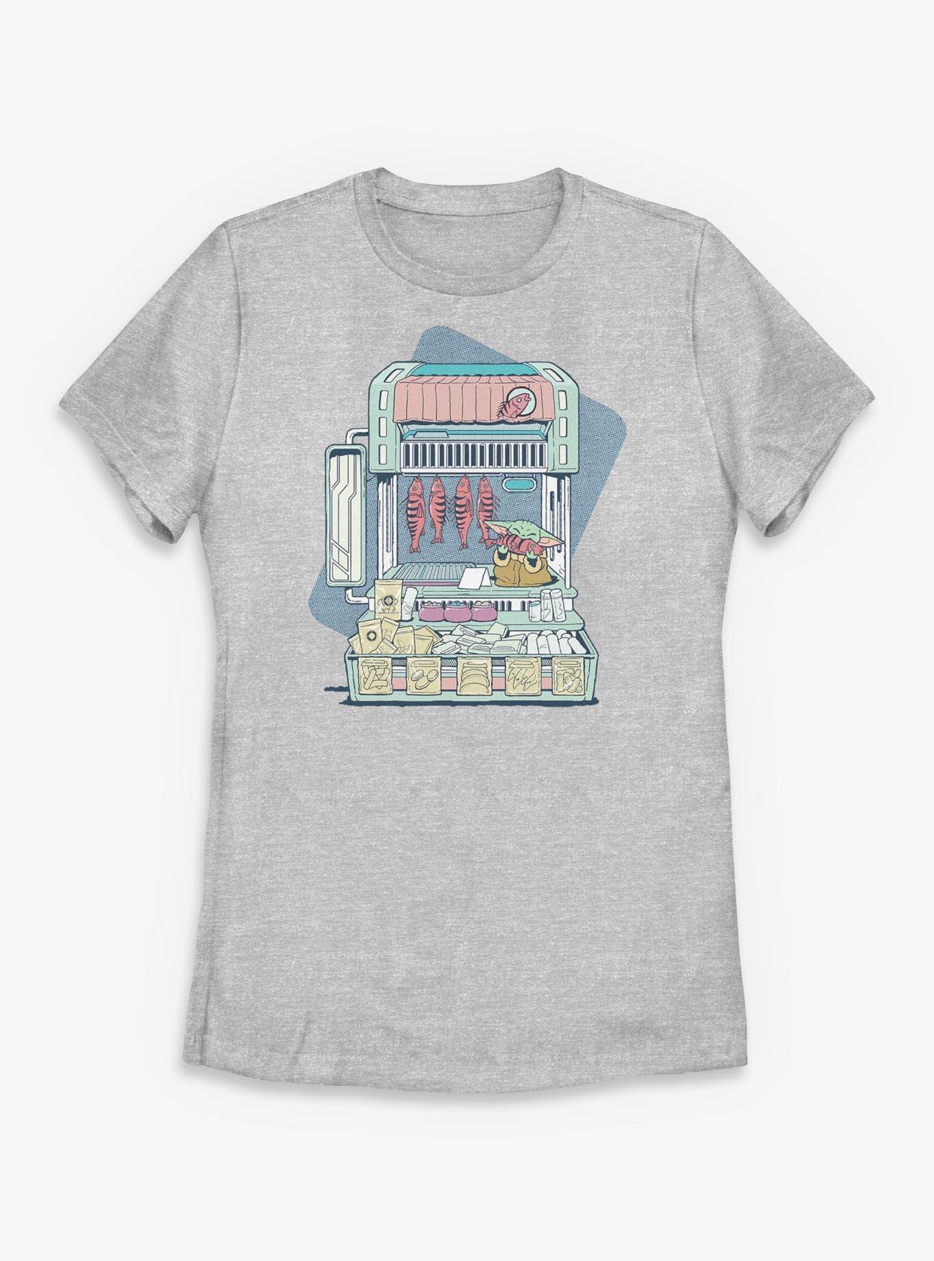 Star Wars: The Mandalorian And Grogu Grogu At The Food Market Womens T-Shirt, , hi-res