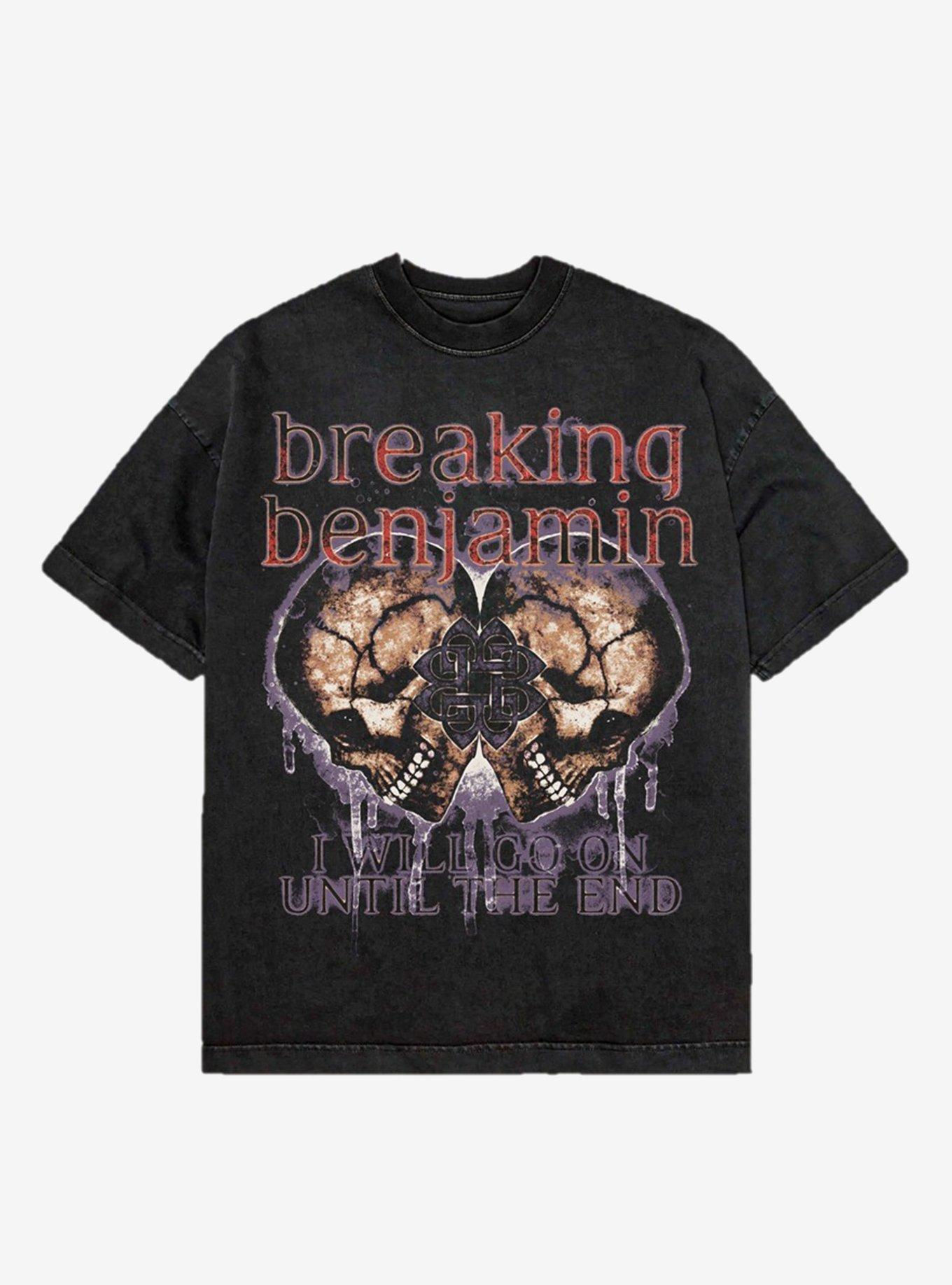 Breaking Benjamin Double Skull T-Shirt, , hi-res