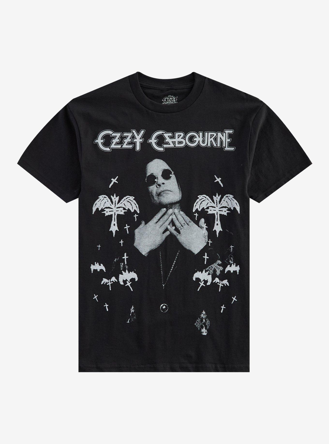 Ozzy Osbourne Winged Cross Portrait T-Shirt, , hi-res
