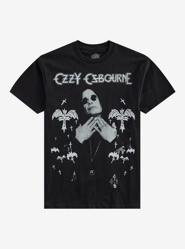 Ozzy Osbourne グラフィック Tシャツ Ozzy Osbourne Winged Cross Portrait T-Shirt | Hot Topic