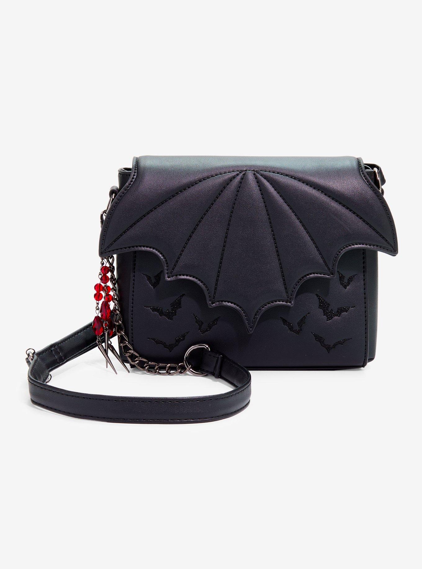 Black Bat Wing Crossbody Bag, , hi-res